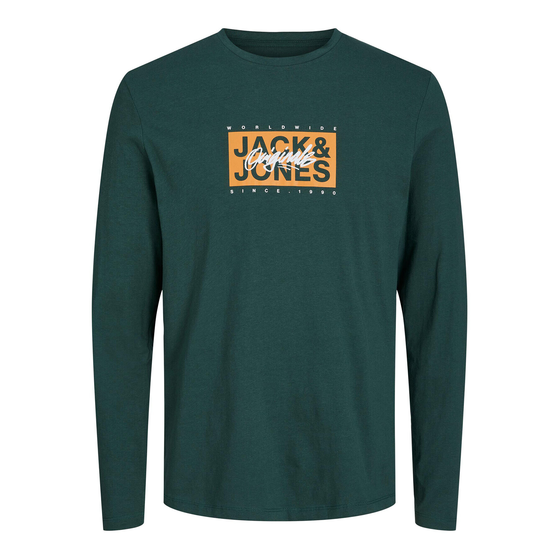 Jack&Jones Longsleeve Races 12232650 Verde Standard Fit - Pled.ro