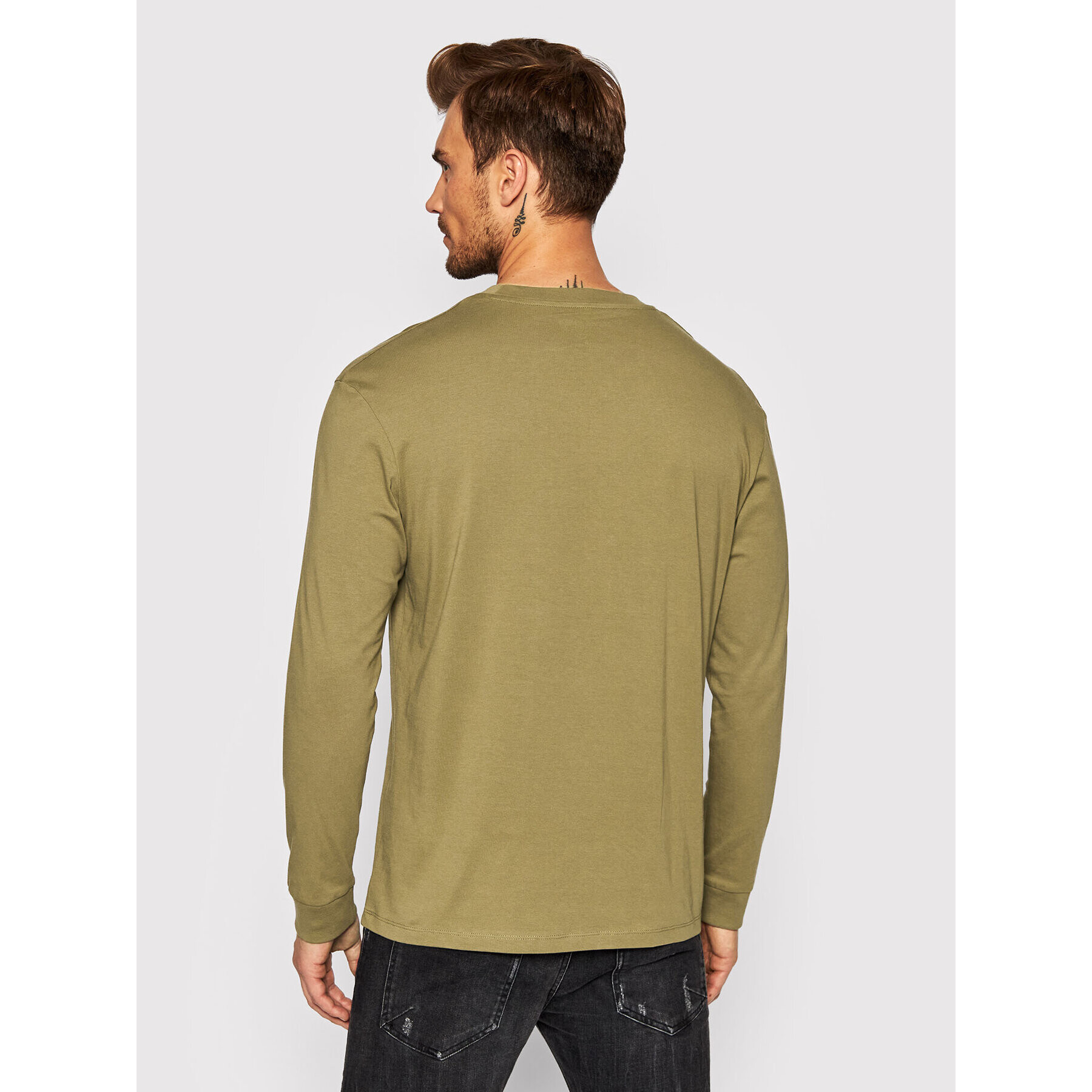 Jack&Jones Longsleeve Worlds 12196539 Verde Relaxed Fit - Pled.ro