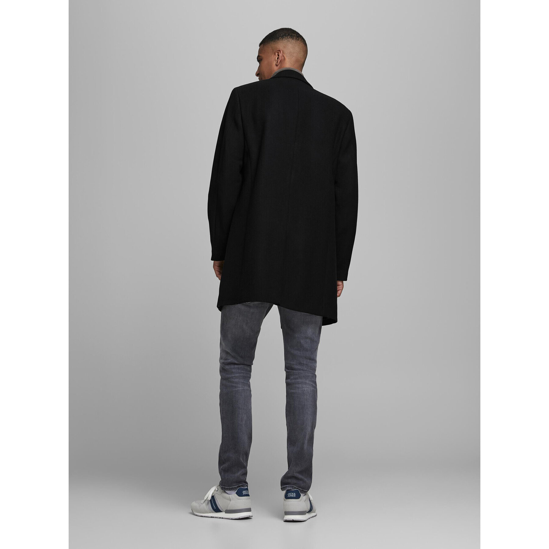 Jack&Jones Palton de lână Emoulder 12171374 Negru Regular Fit - Pled.ro