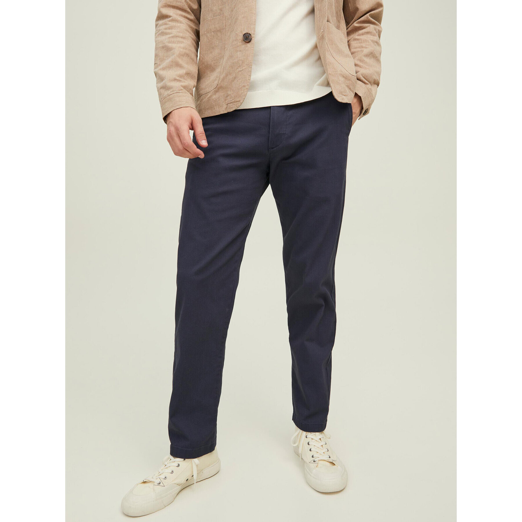 Jack&Jones Pantaloni chino Kane 12212937 Bleumarin Relaxed Fit - Pled.ro