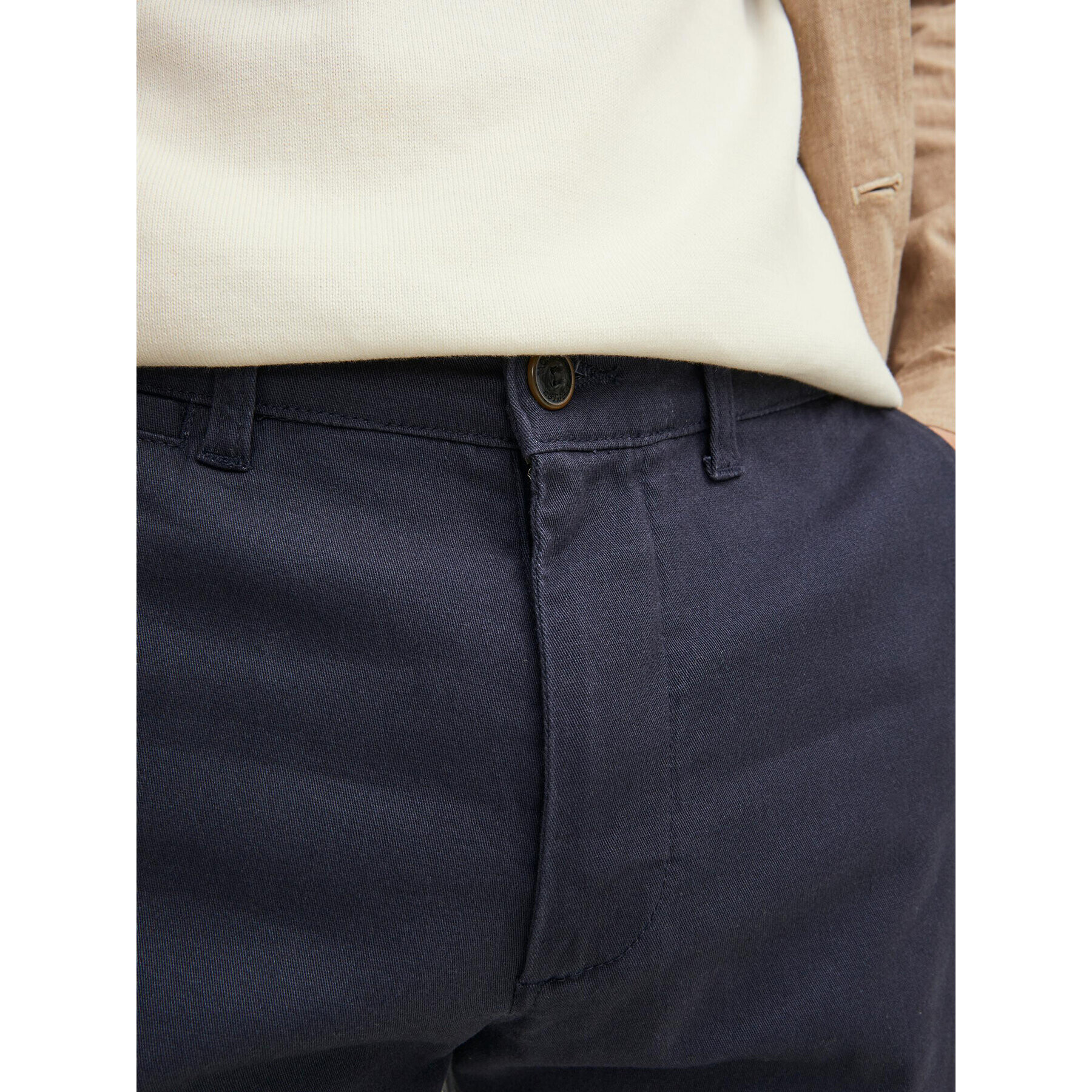 Jack&Jones Pantaloni chino Kane 12212937 Bleumarin Relaxed Fit - Pled.ro