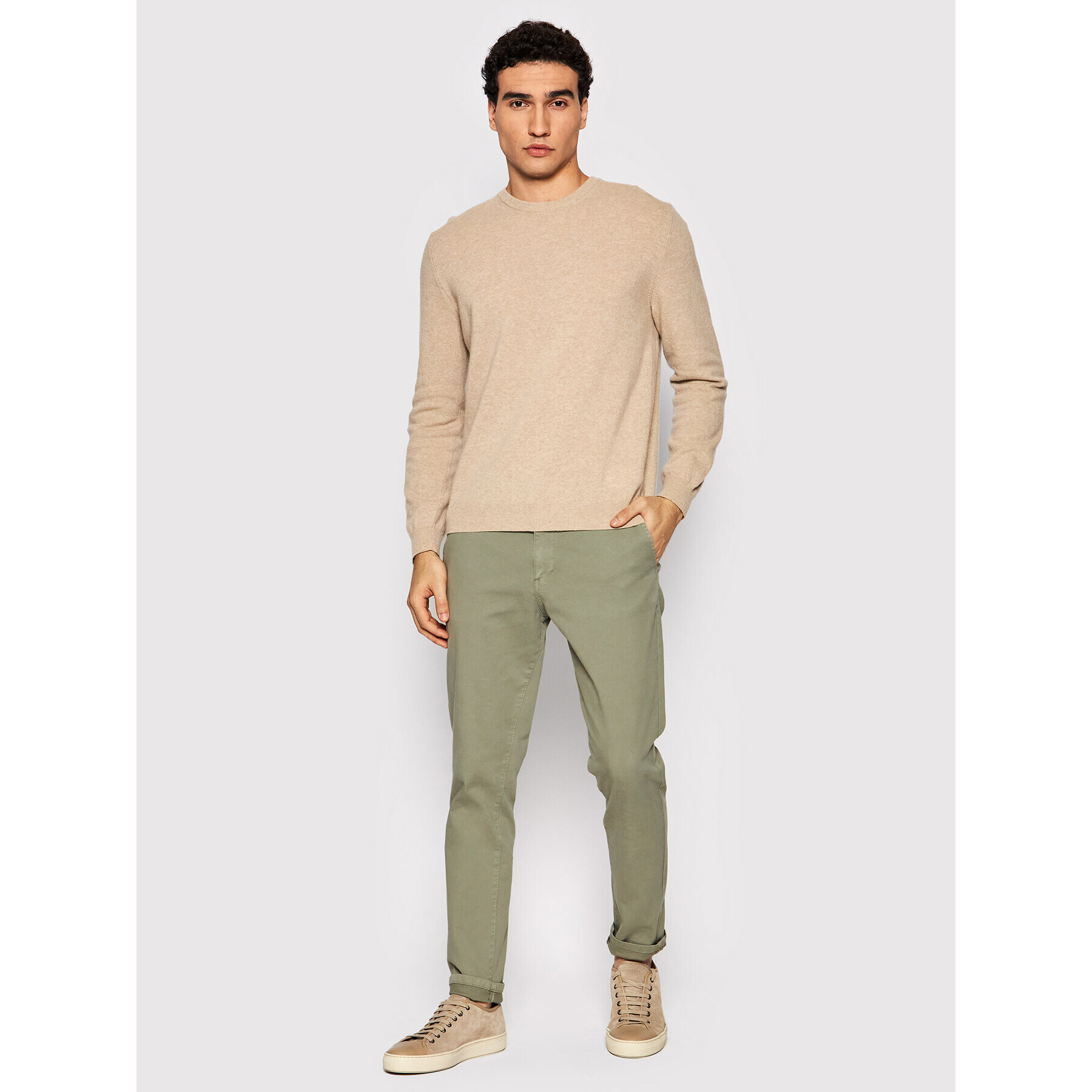 Jack&Jones Pantaloni chino Marco 12203328 Bej Slim Fit - Pled.ro