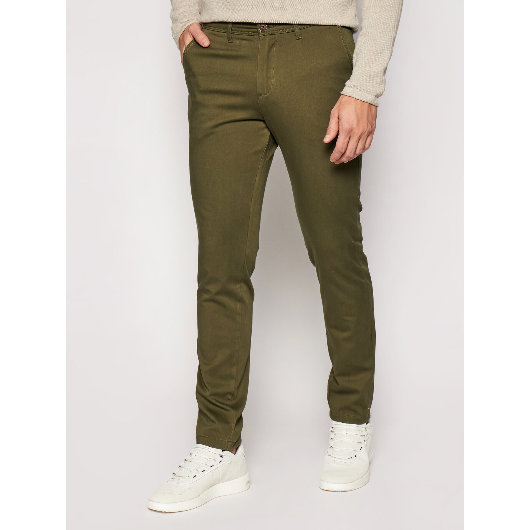 Jack&Jones Pantaloni chino Marco Bowie 12150161 Verde Slim Fit - Pled.ro