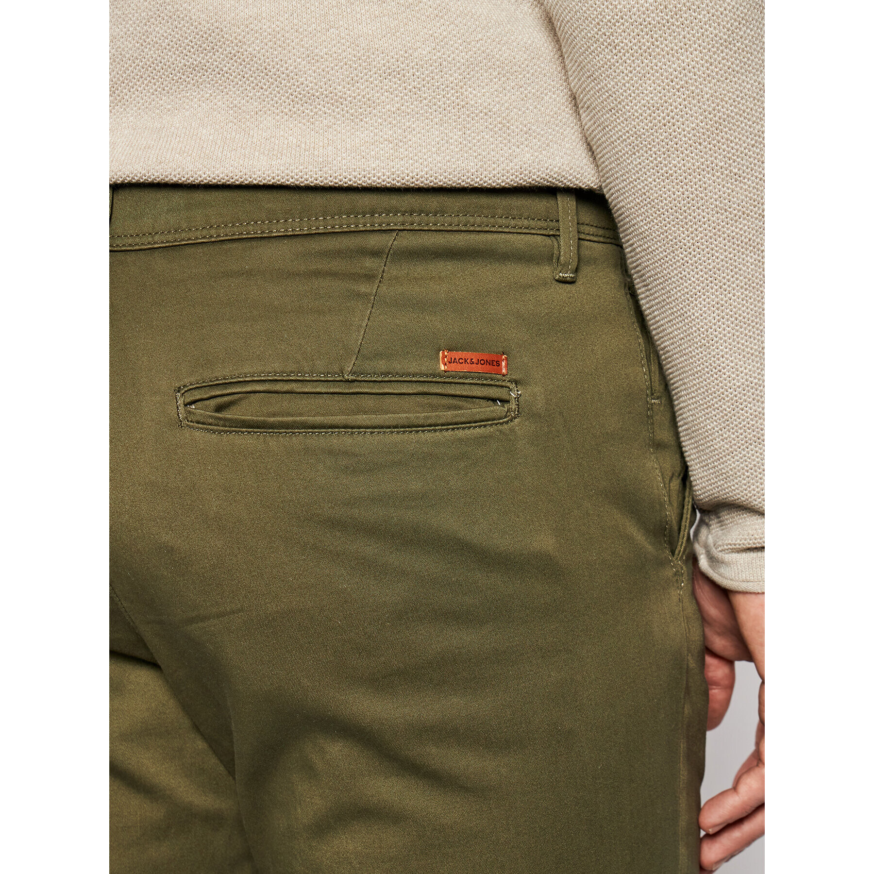 Jack&Jones Pantaloni chino Marco Bowie 12150161 Verde Slim Fit - Pled.ro