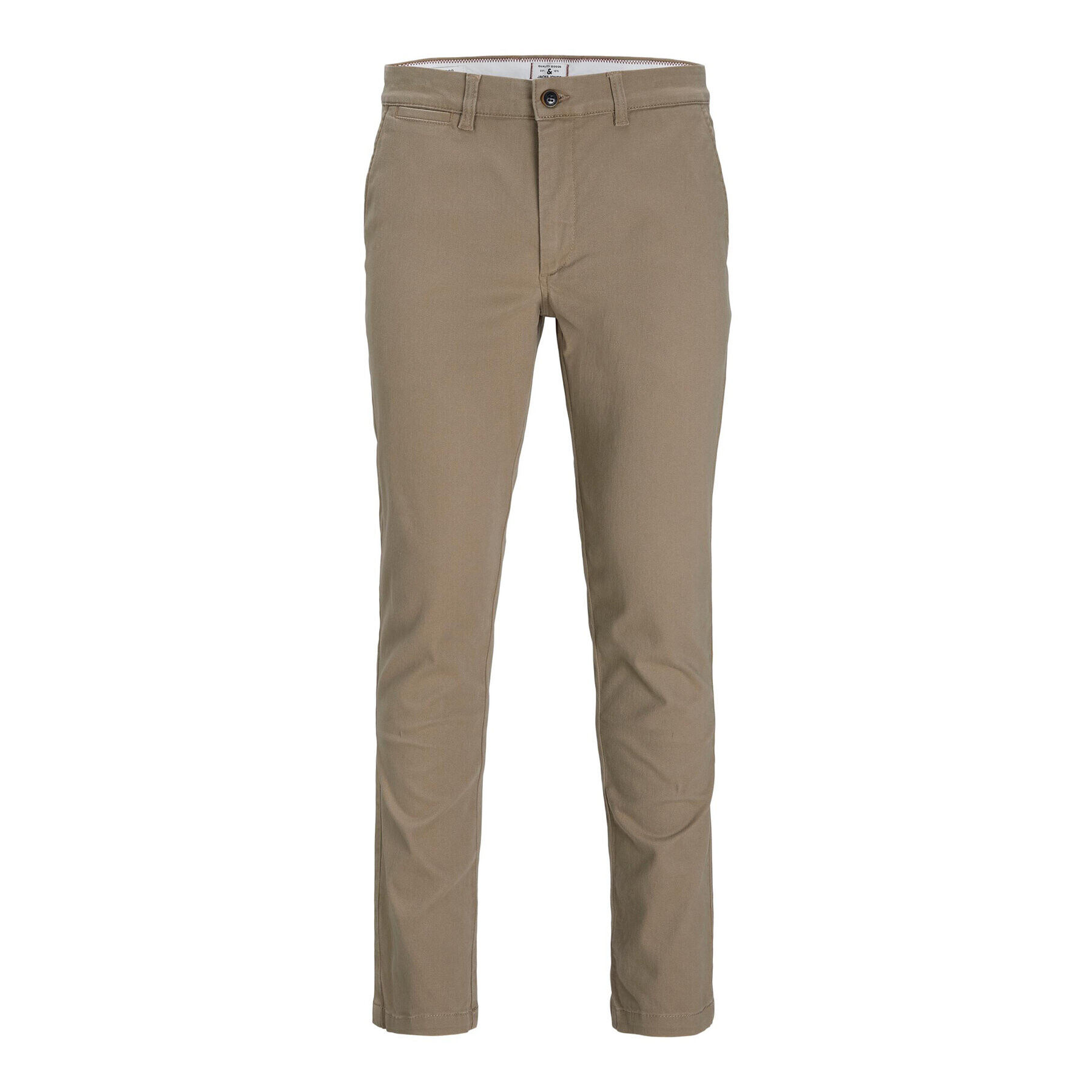 Jack&Jones Pantaloni din material Marco Dave 12174307 Bej Slim Fit - Pled.ro