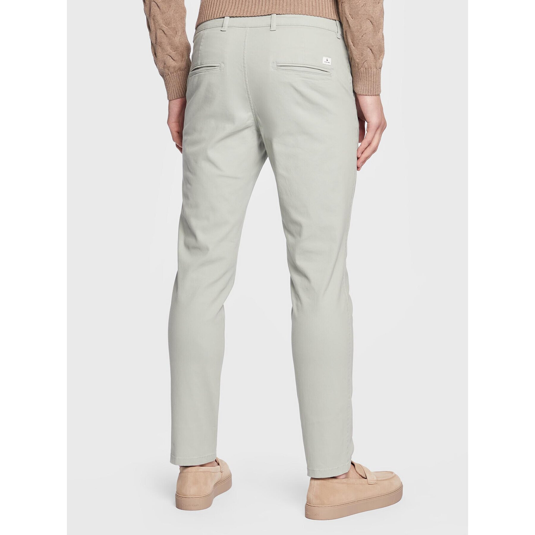 Jack&Jones Pantaloni chino Marco Dave 12174309 Verde Slim Fit - Pled.ro