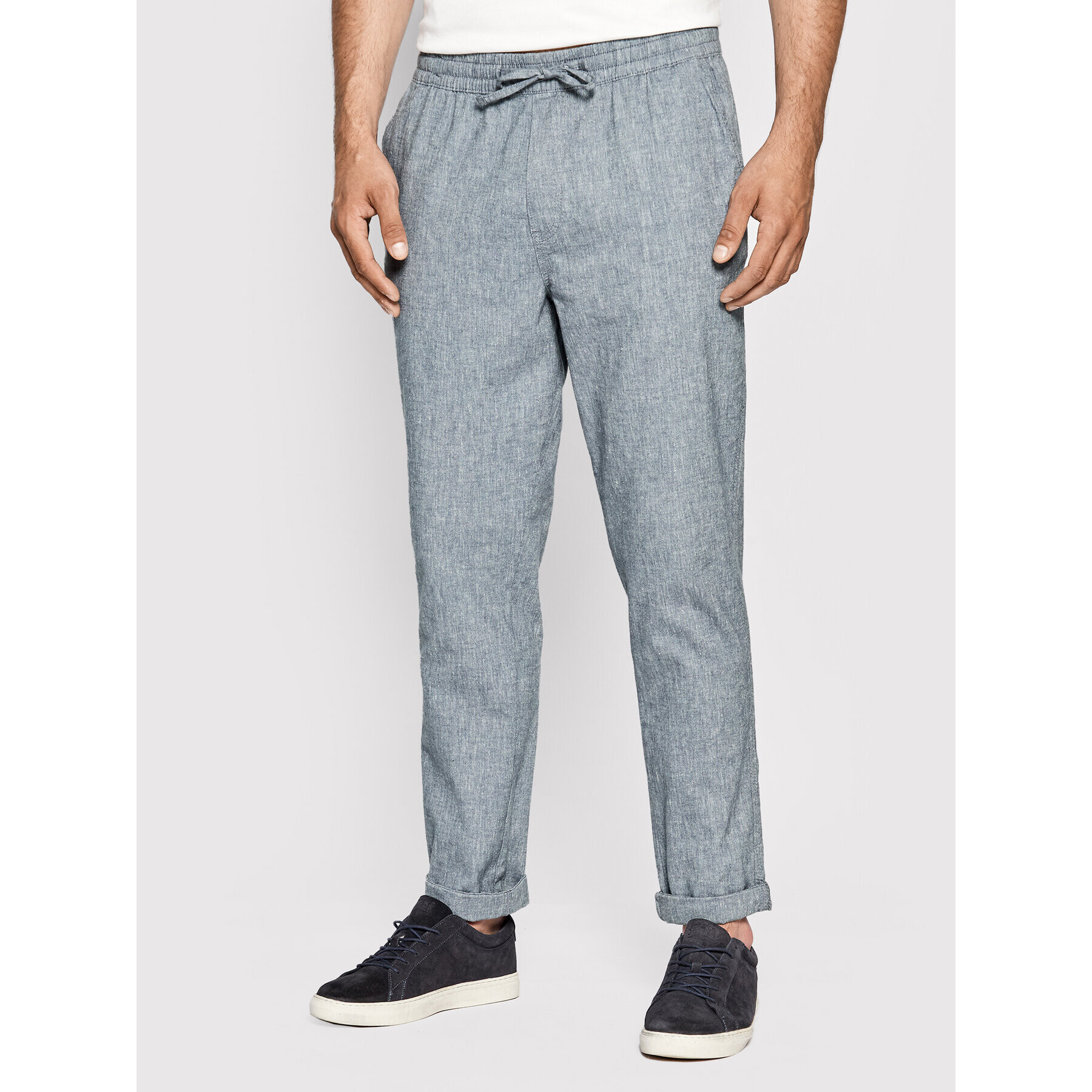 Jack&Jones Pantaloni din material Ace Breeze 12201539 Albastru Regular Fit - Pled.ro