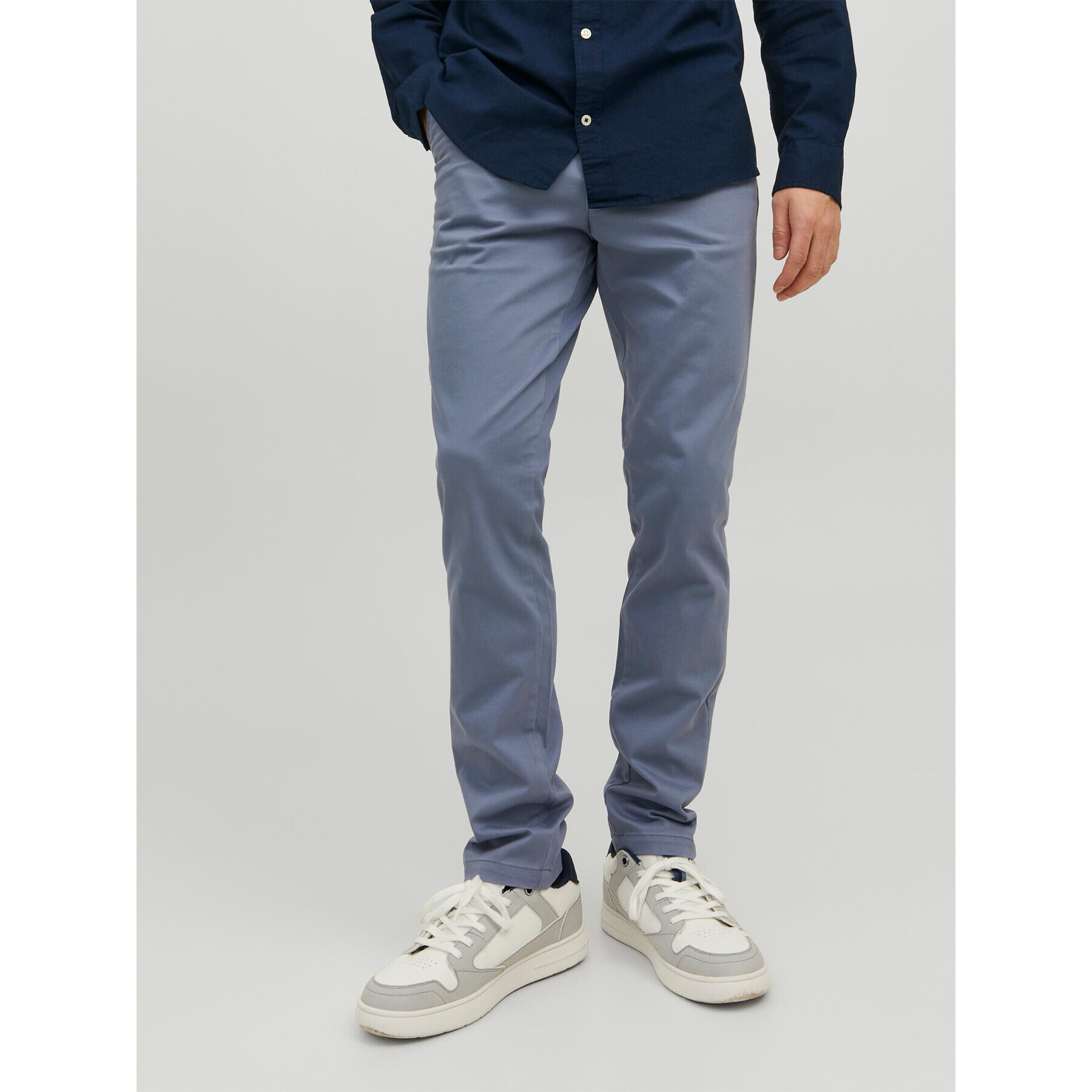 Jack&Jones Pantaloni din material Marco 12150148 Albastru Slim Fit - Pled.ro