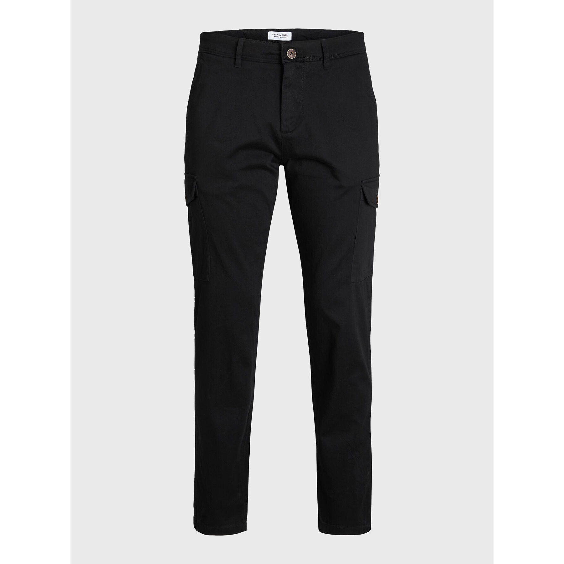 Jack&Jones Pantaloni din material Ollie 12224001 Negru Regular Fit - Pled.ro