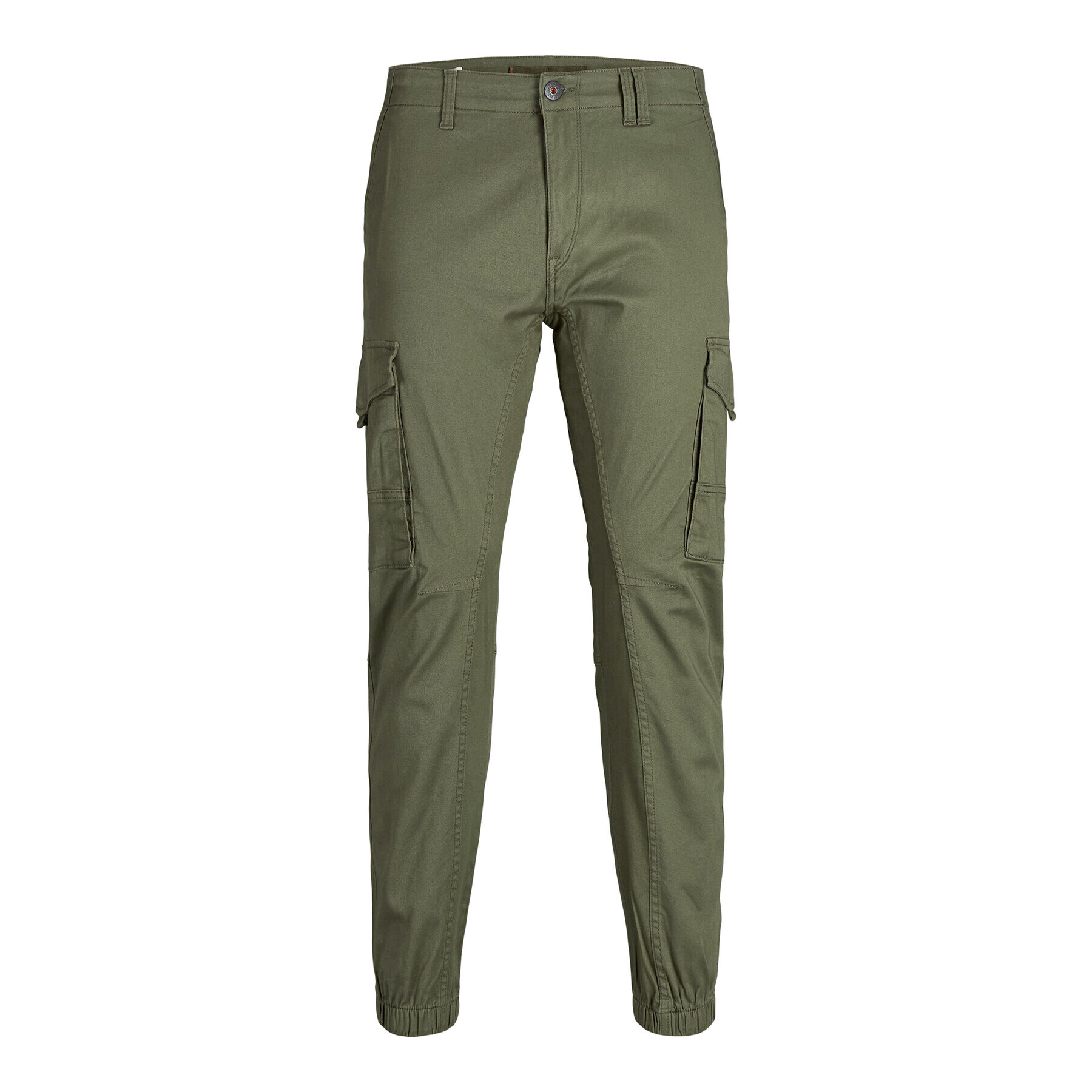 Jack&Jones Pantaloni din material Paul Flake 12141844 Verde Tapered Fit - Pled.ro