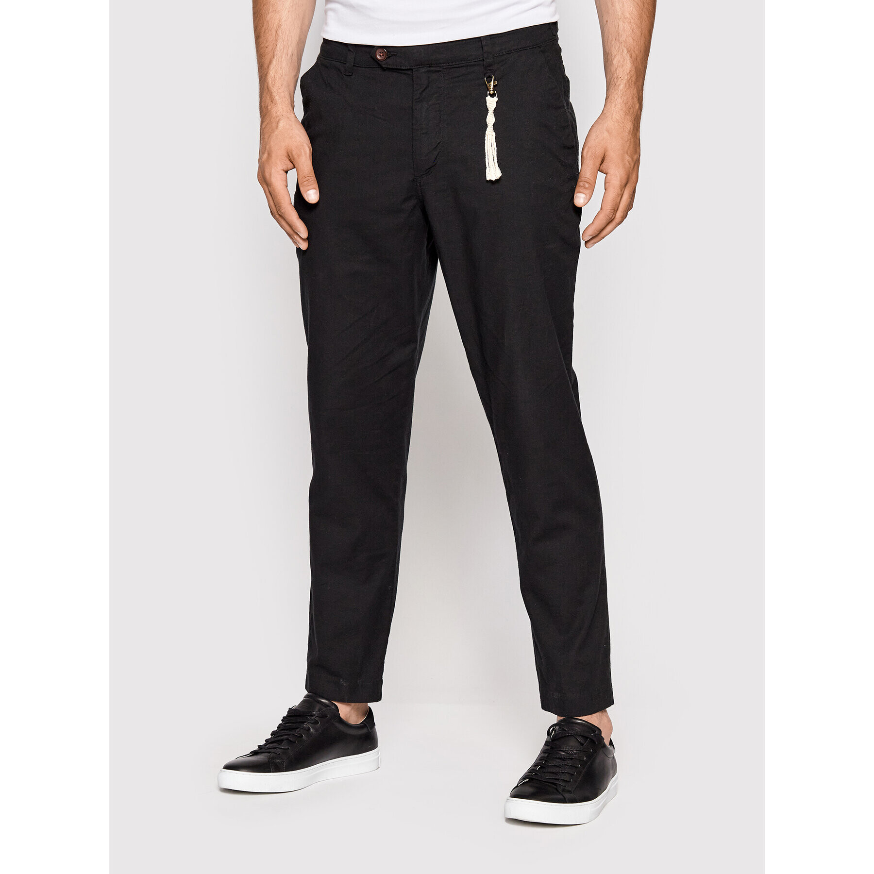 Jack&Jones Pantaloni din material Stace 12210114 Negru Regular Fit - Pled.ro