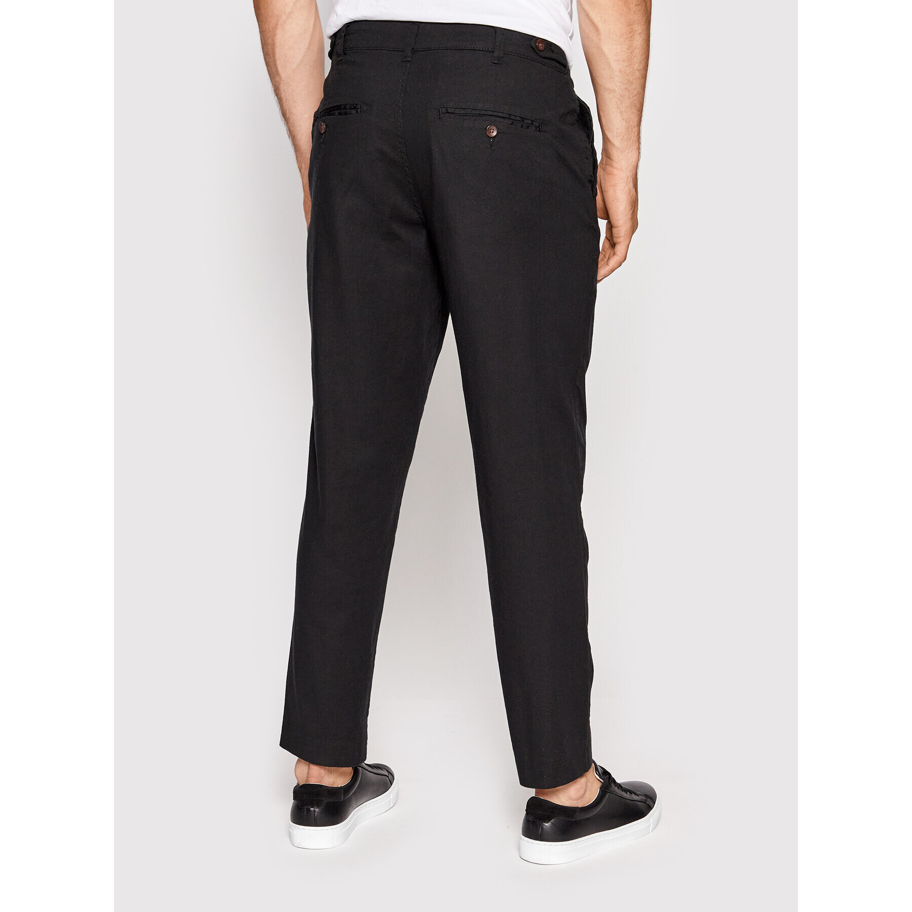 Jack&Jones Pantaloni din material Stace 12210114 Negru Regular Fit - Pled.ro