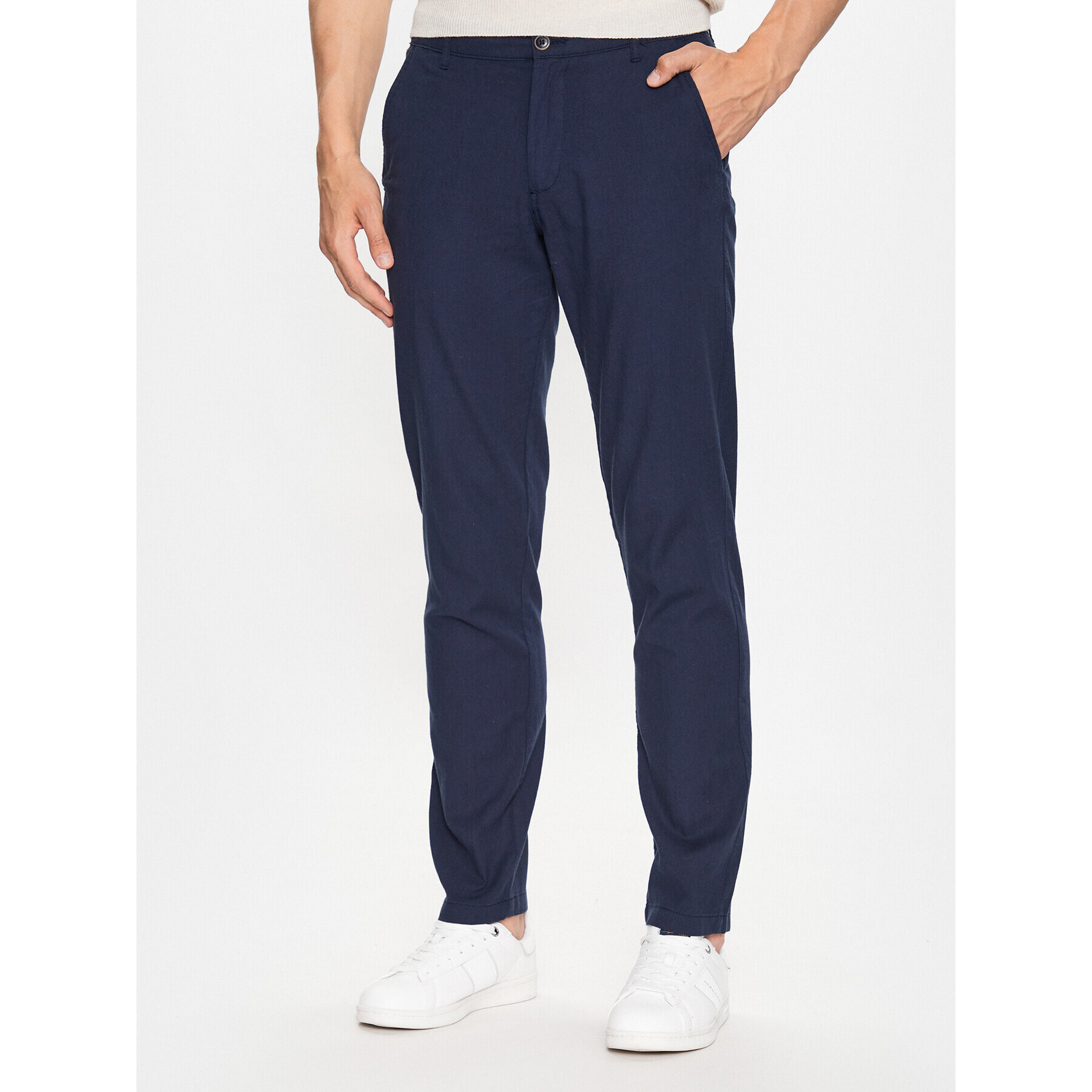 Jack&Jones Pantaloni din material Tollie 12229227 Bleumarin Regular Fit - Pled.ro