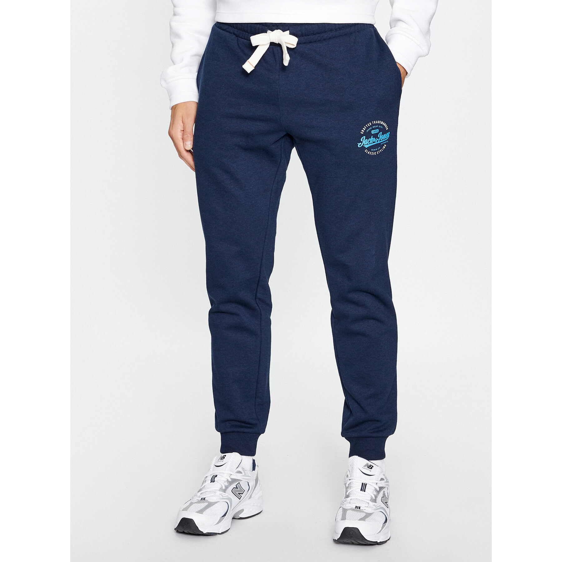 Jack&Jones Pantaloni trening 12236876 Bleumarin Relaxed Fit - Pled.ro