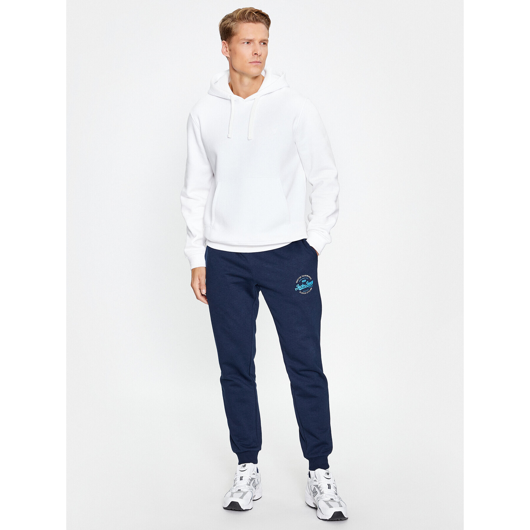 Jack&Jones Pantaloni trening 12236876 Bleumarin Relaxed Fit - Pled.ro