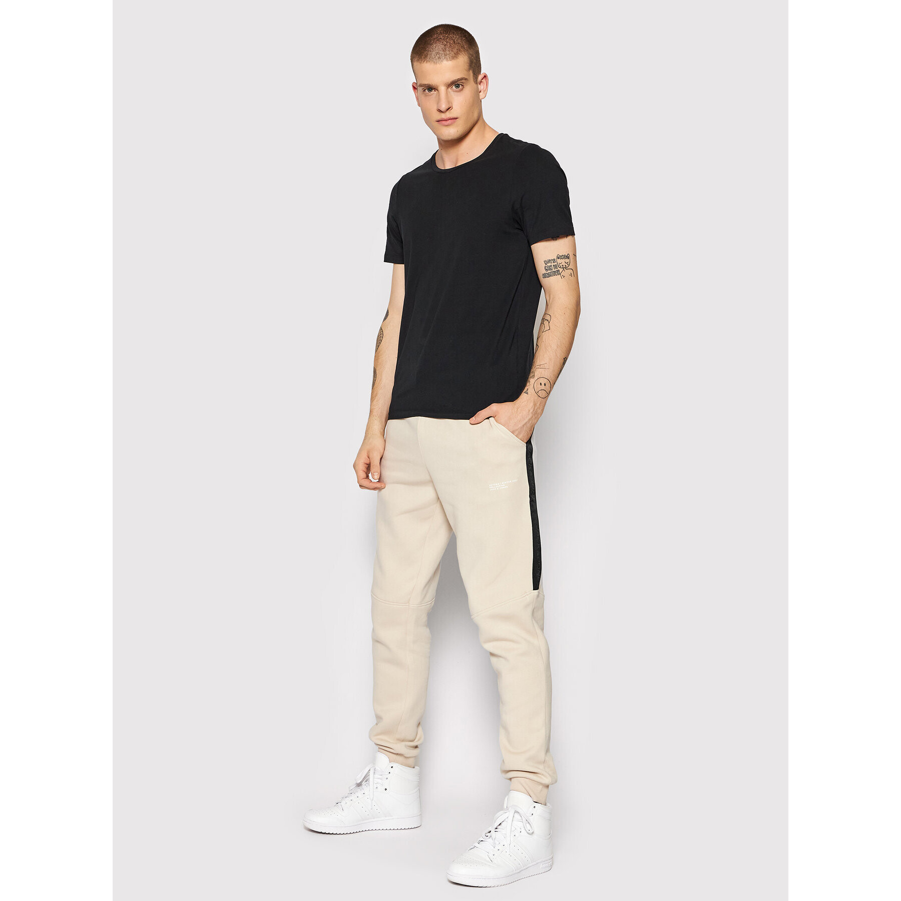 Jack&Jones Pantaloni trening Gordon 12198565 Bej Regular Fit - Pled.ro