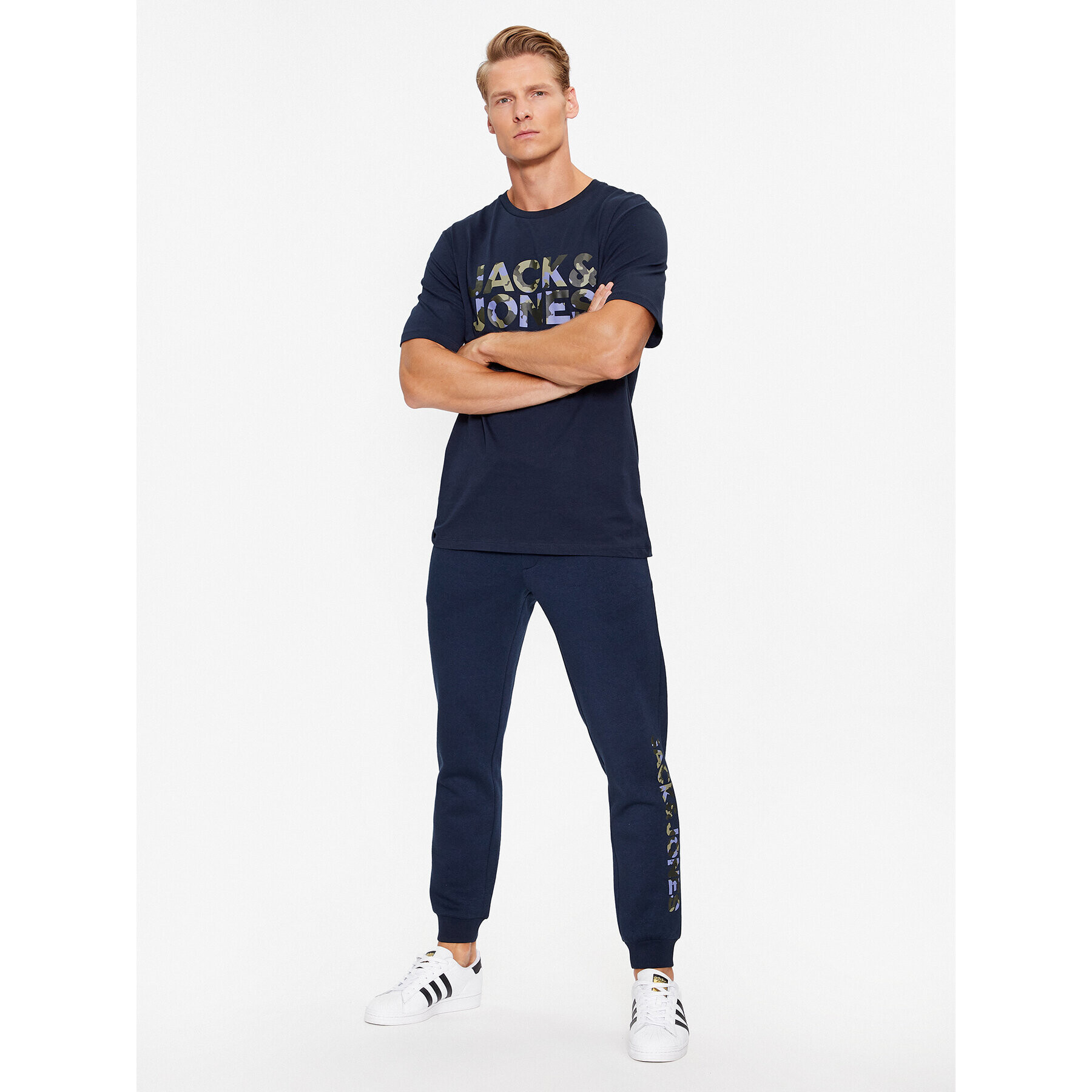 Jack&Jones Pantaloni trening Gordon 12236747 Bleumarin Regular Fit - Pled.ro