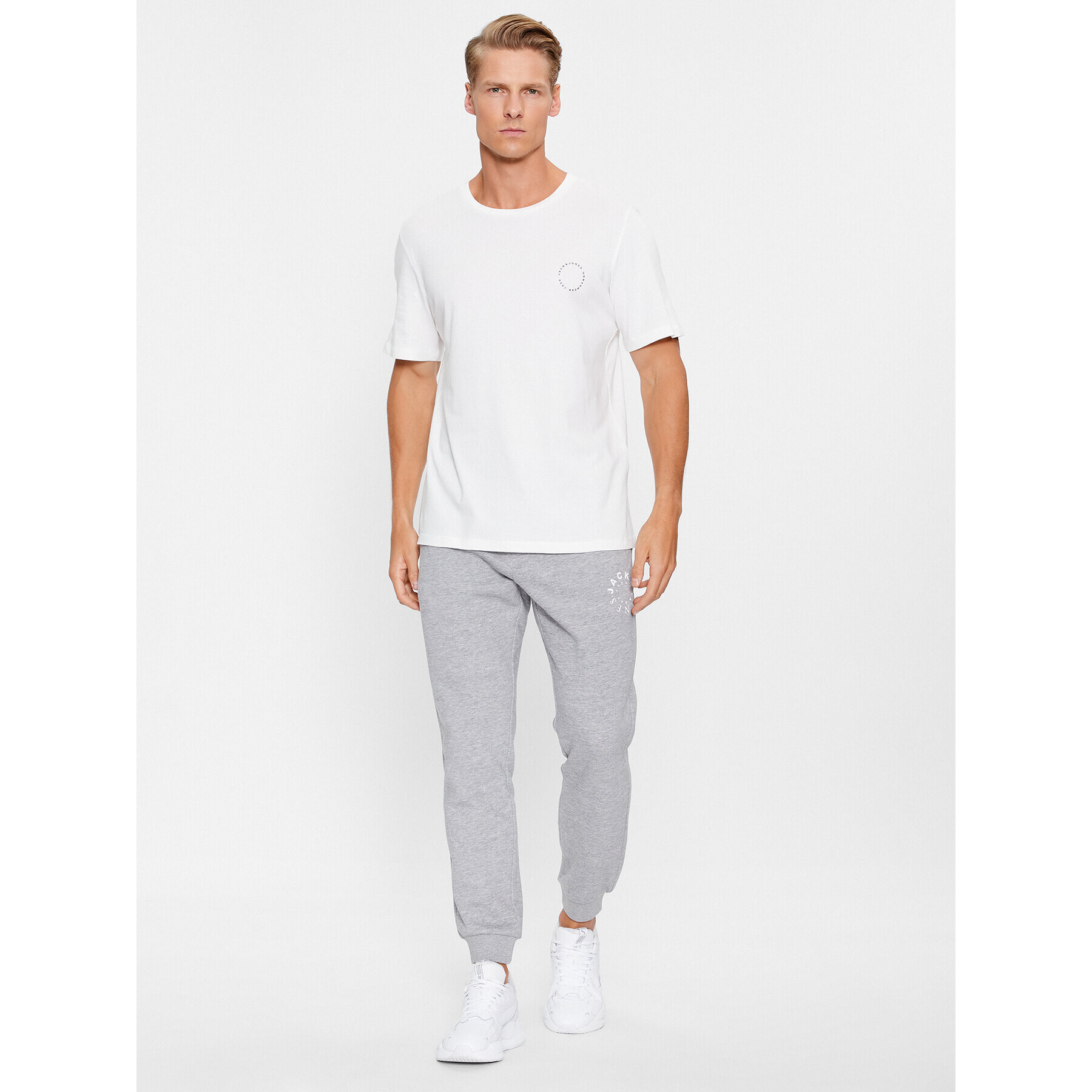 Jack&Jones Pantaloni trening Gordon 12242594 Gri Regular Fit - Pled.ro