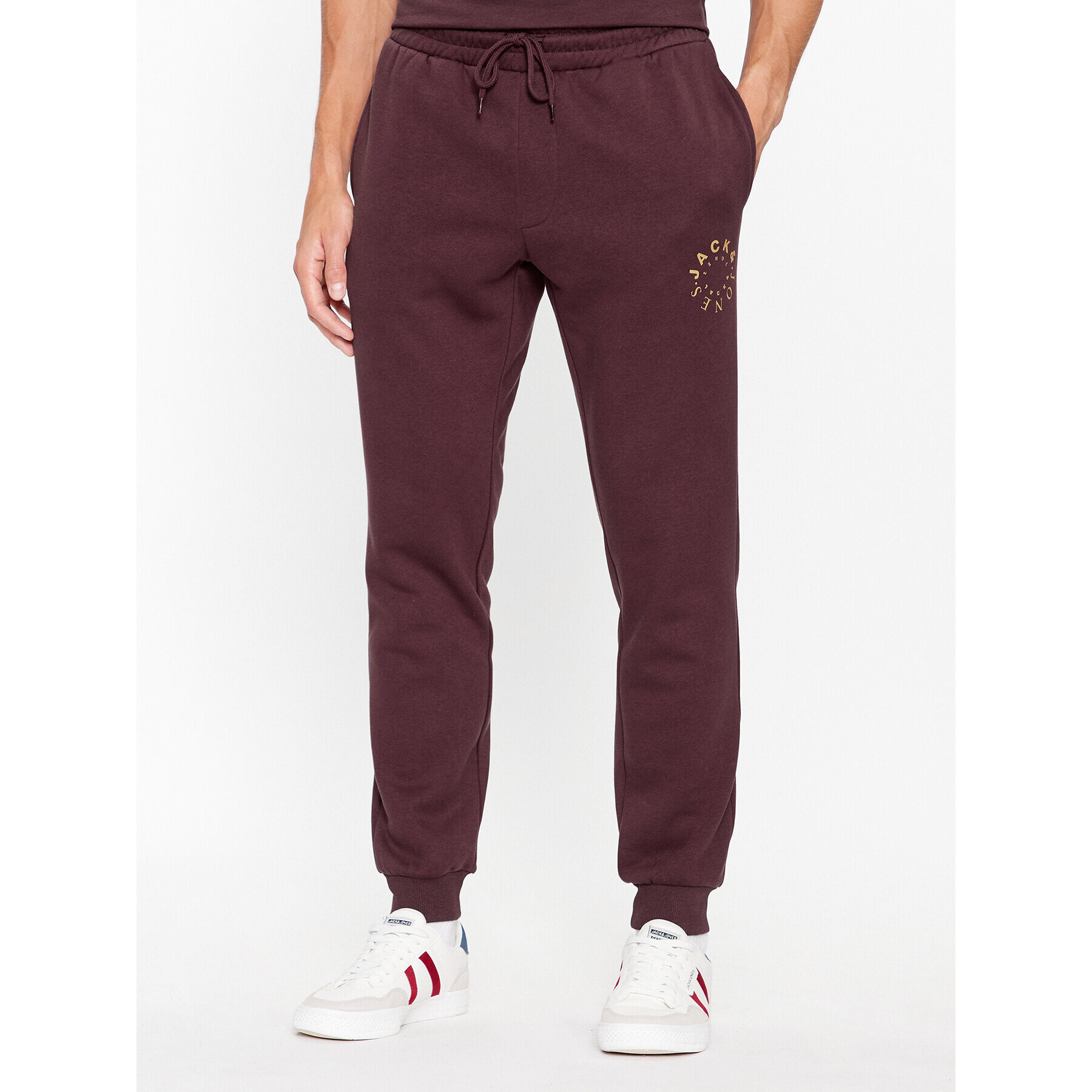 Jack&Jones Pantaloni trening Gordon 12242594 Vișiniu Regular Fit - Pled.ro