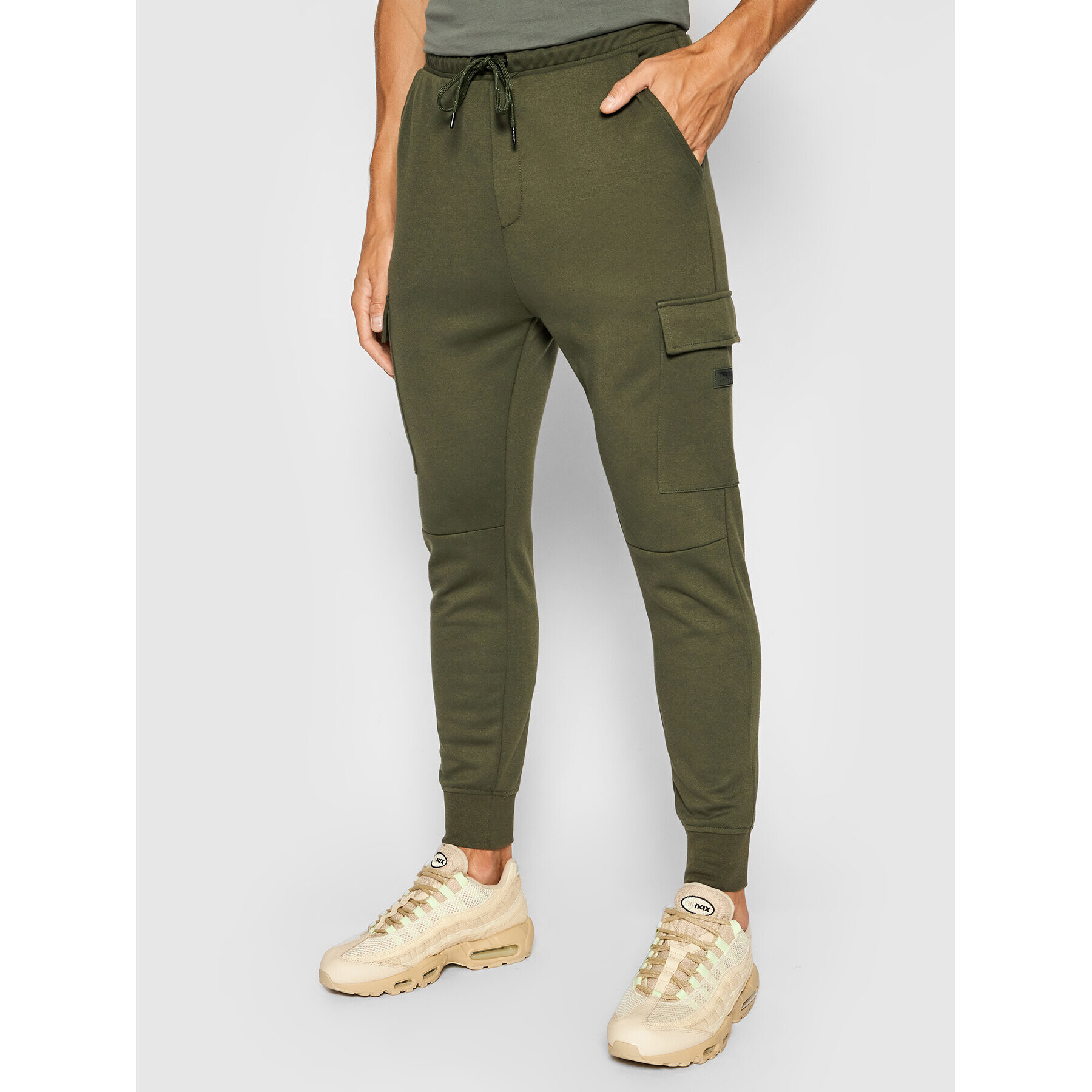 Jack&Jones Pantaloni trening Gordon Air Cargo 12184972 Verde Regular Fit - Pled.ro