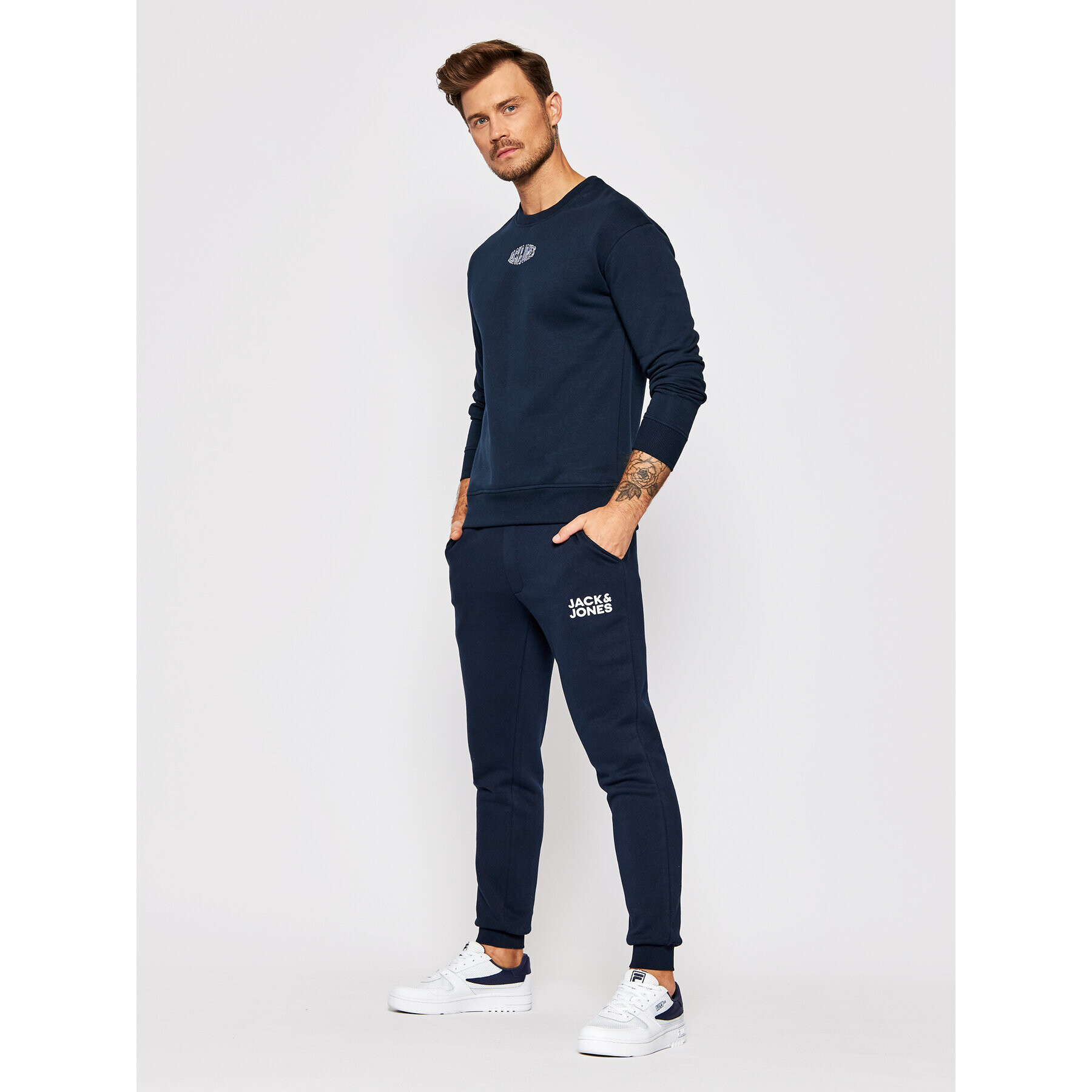 Jack&Jones Pantaloni trening Gordon Newsoft 12178421 Bleumarin Regular Fit - Pled.ro