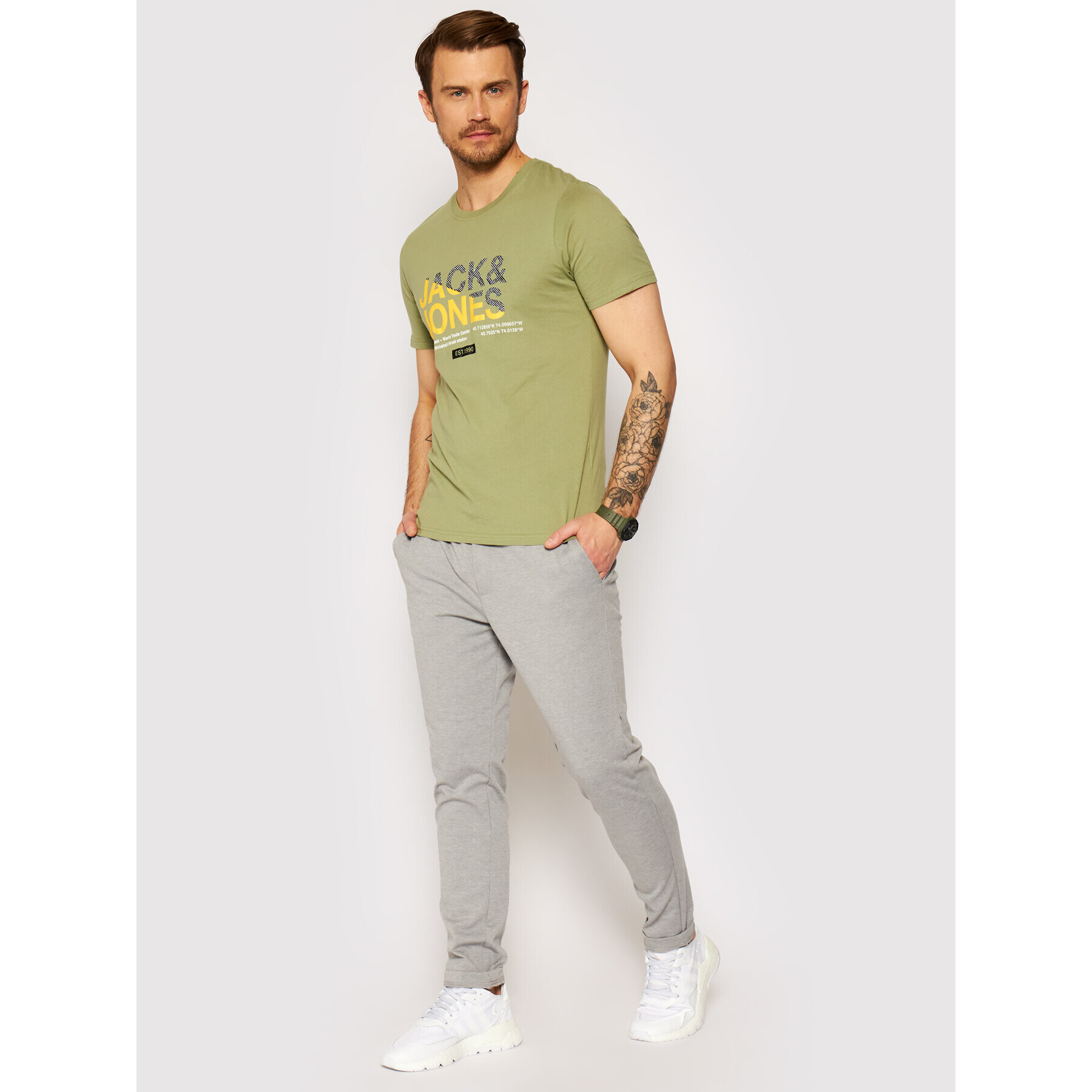 Jack&Jones Pantaloni trening Will 12189819 Gri Regular Fit - Pled.ro