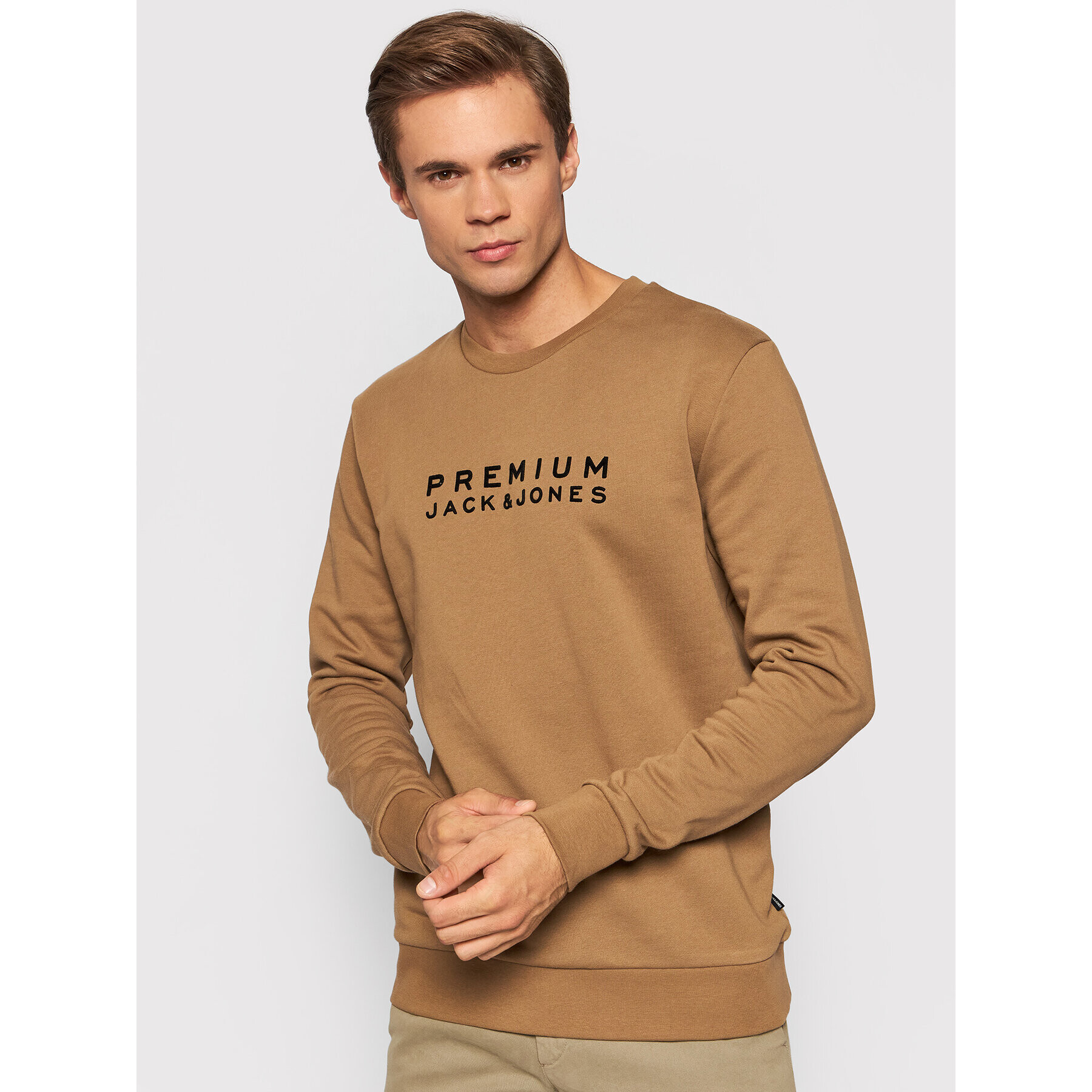 Jack&Jones PREMIUM Bluză Blalogo 12195086 Maro Regular Fit - Pled.ro