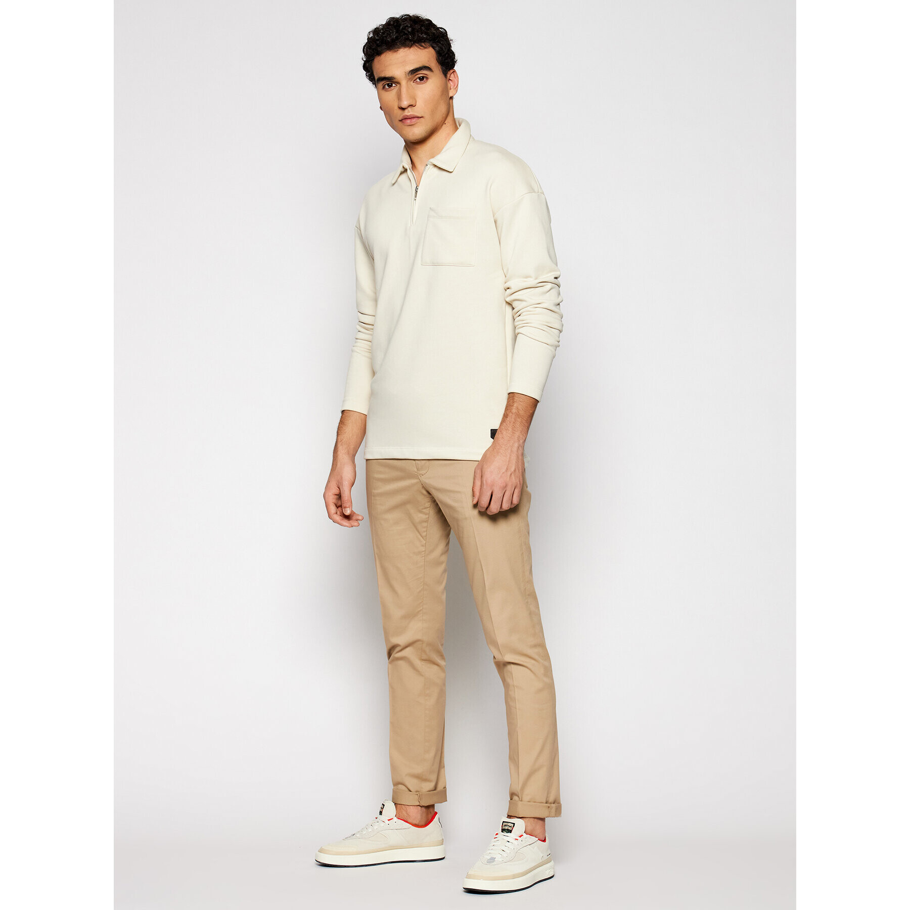 Jack&Jones PREMIUM Bluză Blazio 12190521 Bej Relaxed Fit - Pled.ro