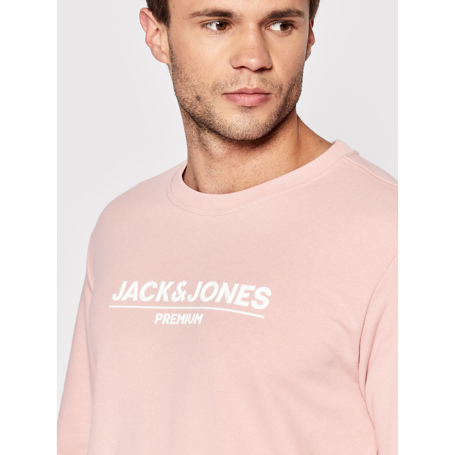 Jack&Jones PREMIUM Bluză Branding 12205732 Roz Regular Fit - Pled.ro