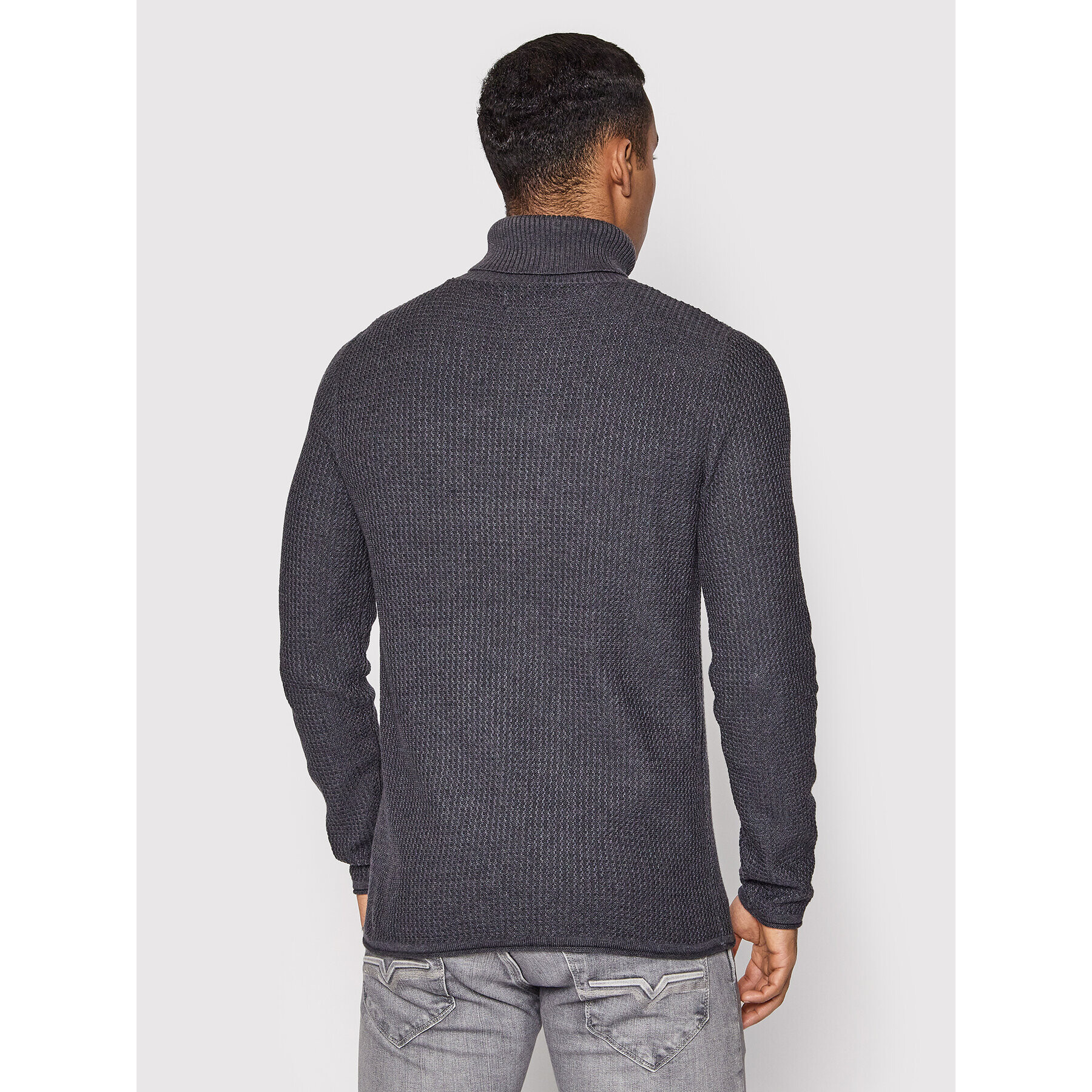 Jack&Jones PREMIUM Bluză cu gât Blucarlos 12199940 Gri Regular Fit - Pled.ro