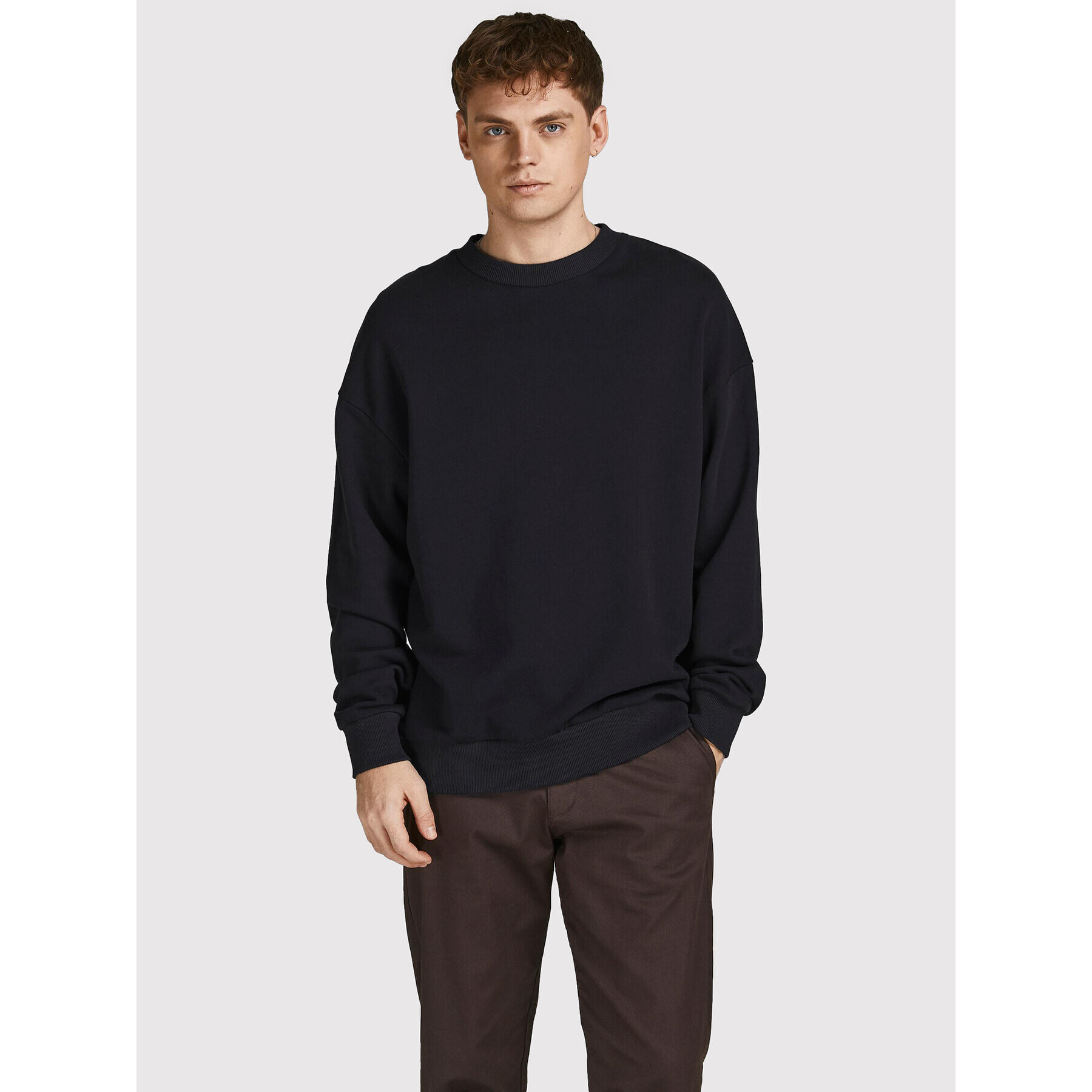 Jack&Jones PREMIUM Bluză Blakam 12206439 Negru Oversize - Pled.ro