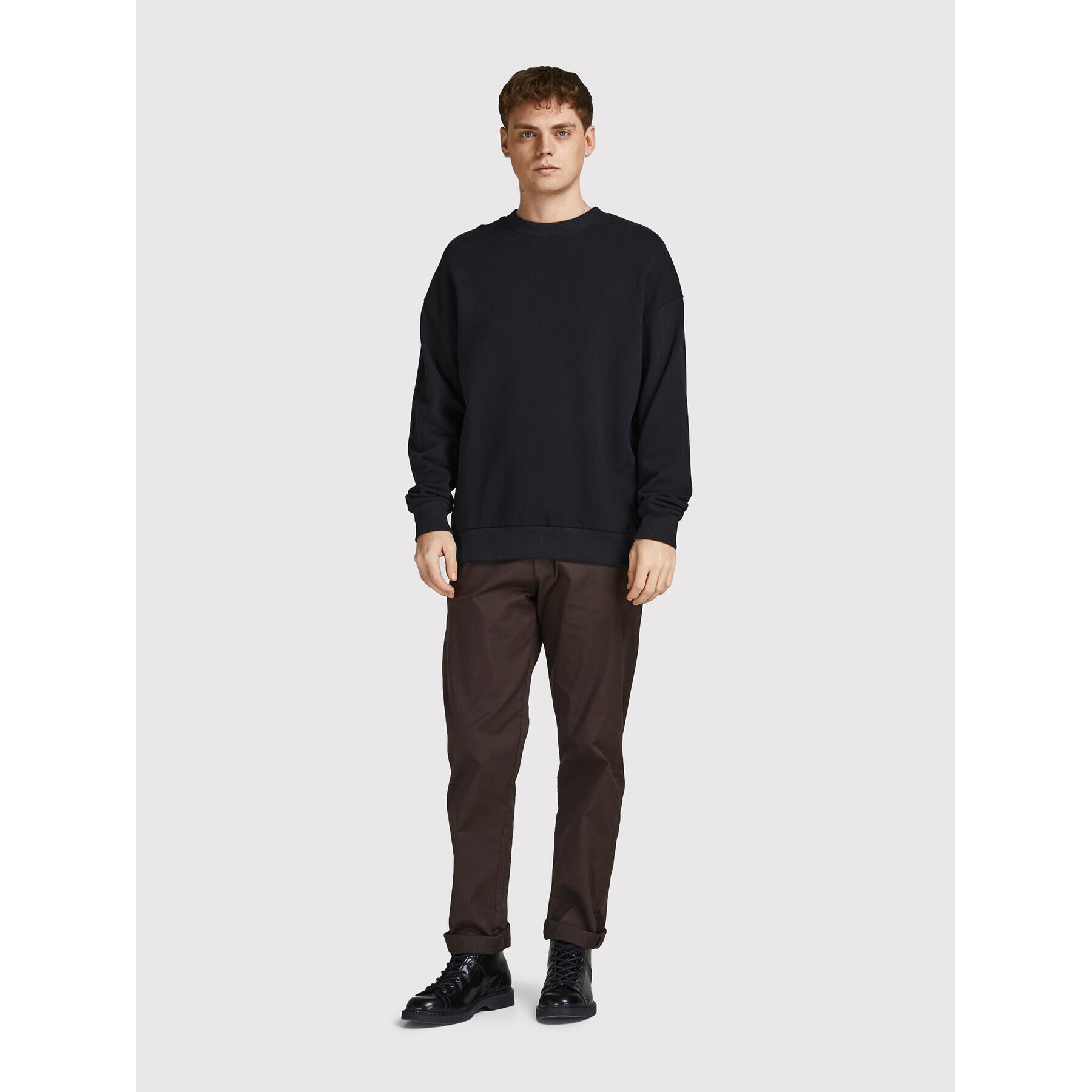 Jack&Jones PREMIUM Bluză Blakam 12206439 Negru Oversize - Pled.ro