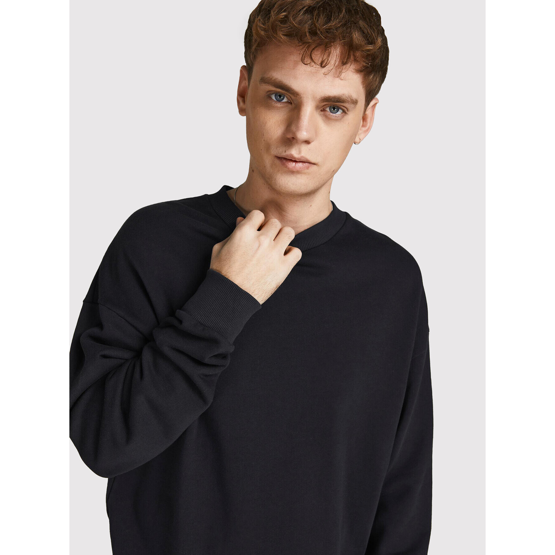 Jack&Jones PREMIUM Bluză Blakam 12206439 Negru Oversize - Pled.ro