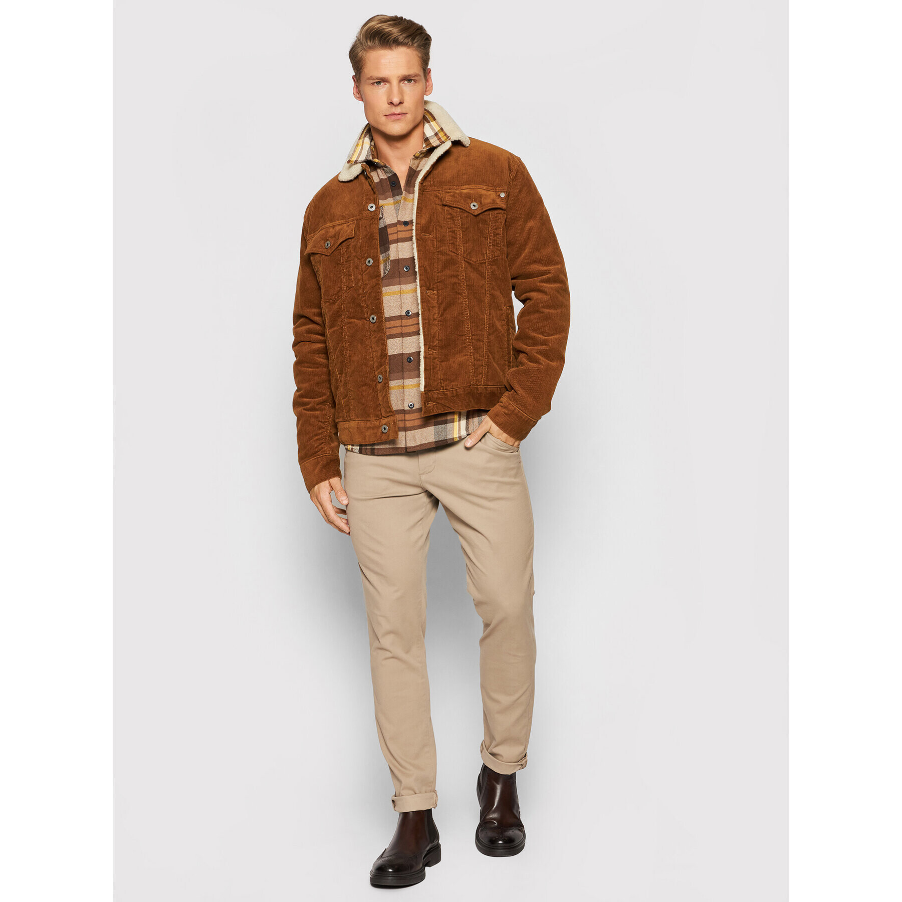 Jack&Jones PREMIUM Cămașă Bluwoodland 12192117 Maro Relaxed Fit - Pled.ro