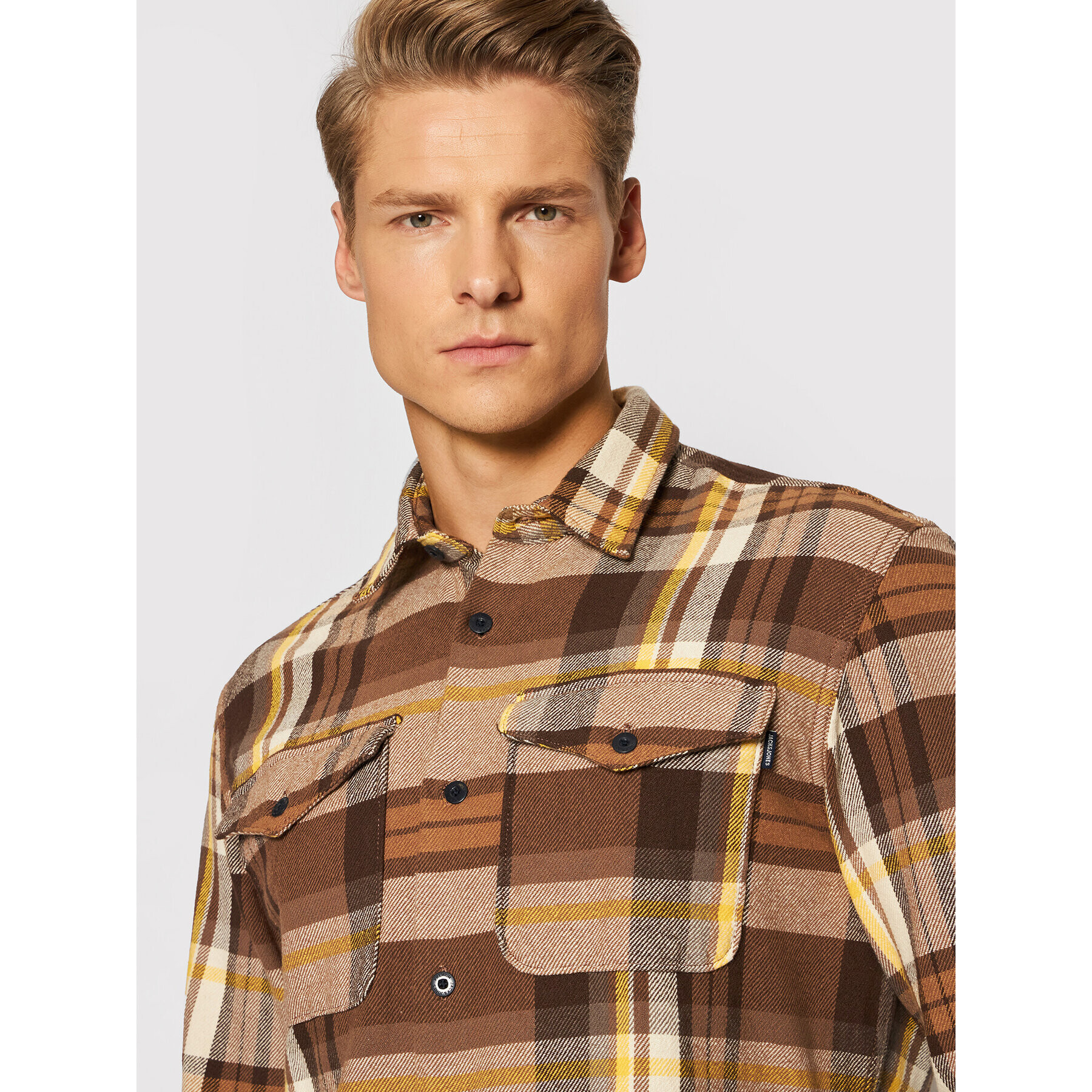 Jack&Jones PREMIUM Cămașă Bluwoodland 12192117 Maro Relaxed Fit - Pled.ro