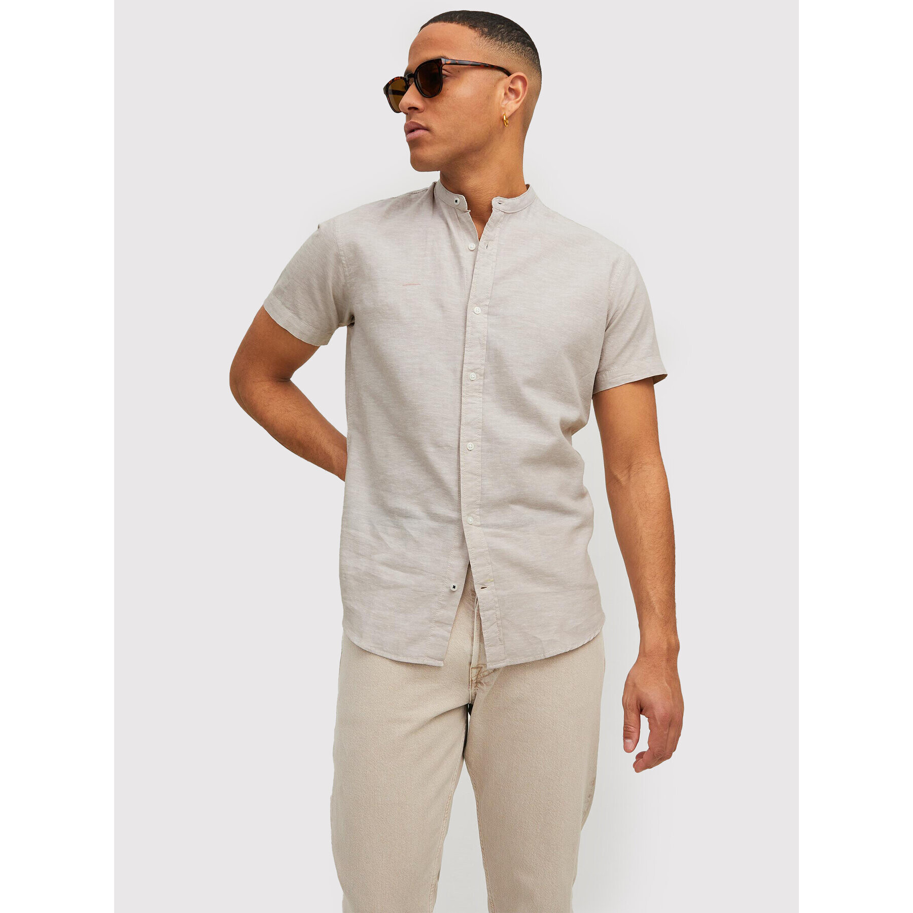 Jack&Jones PREMIUM Cămașă Summer 12208479 Bej Slim Fit - Pled.ro