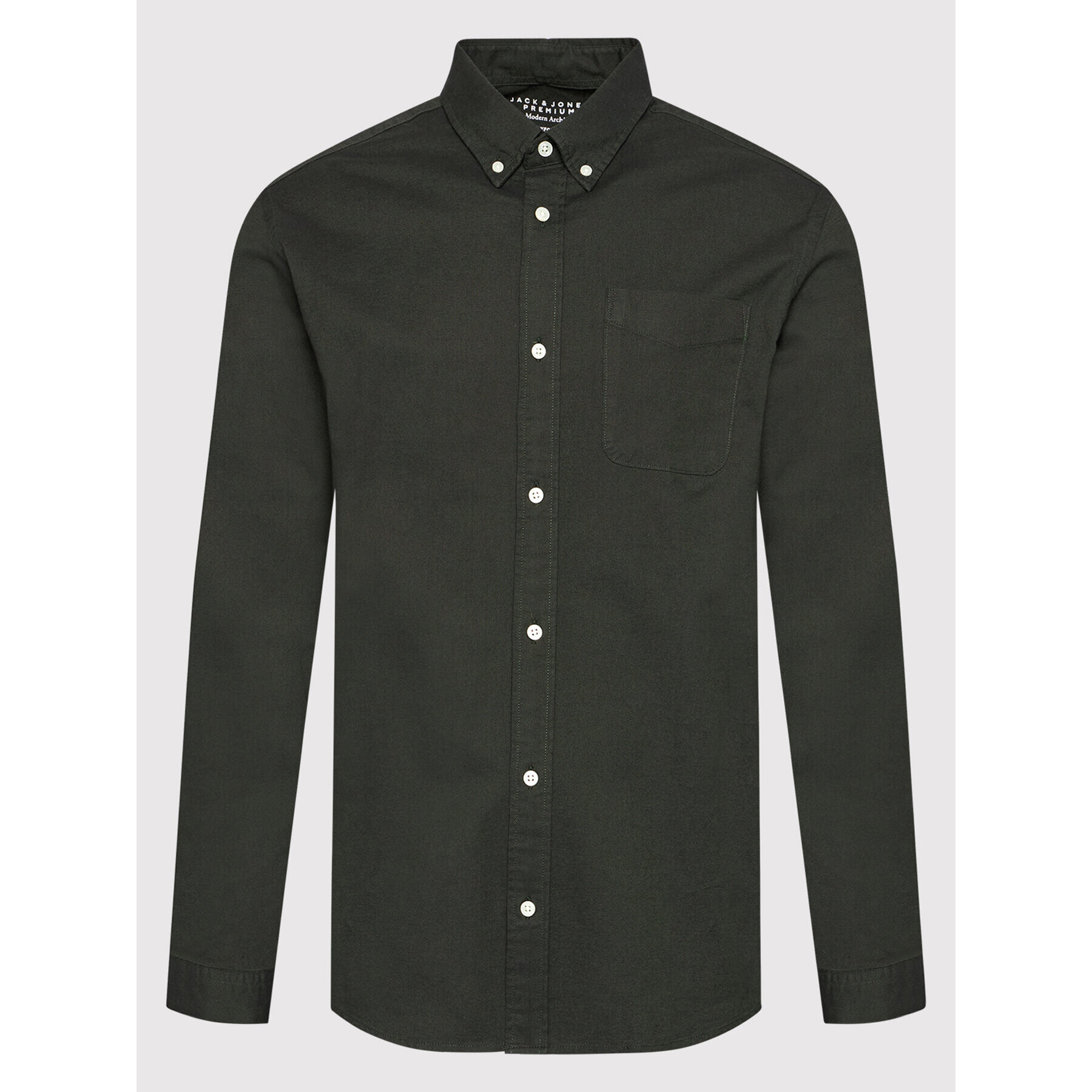 Jack&Jones PREMIUM Cămașă Brook Oxford 12192150 Verde Slim Fit - Pled.ro