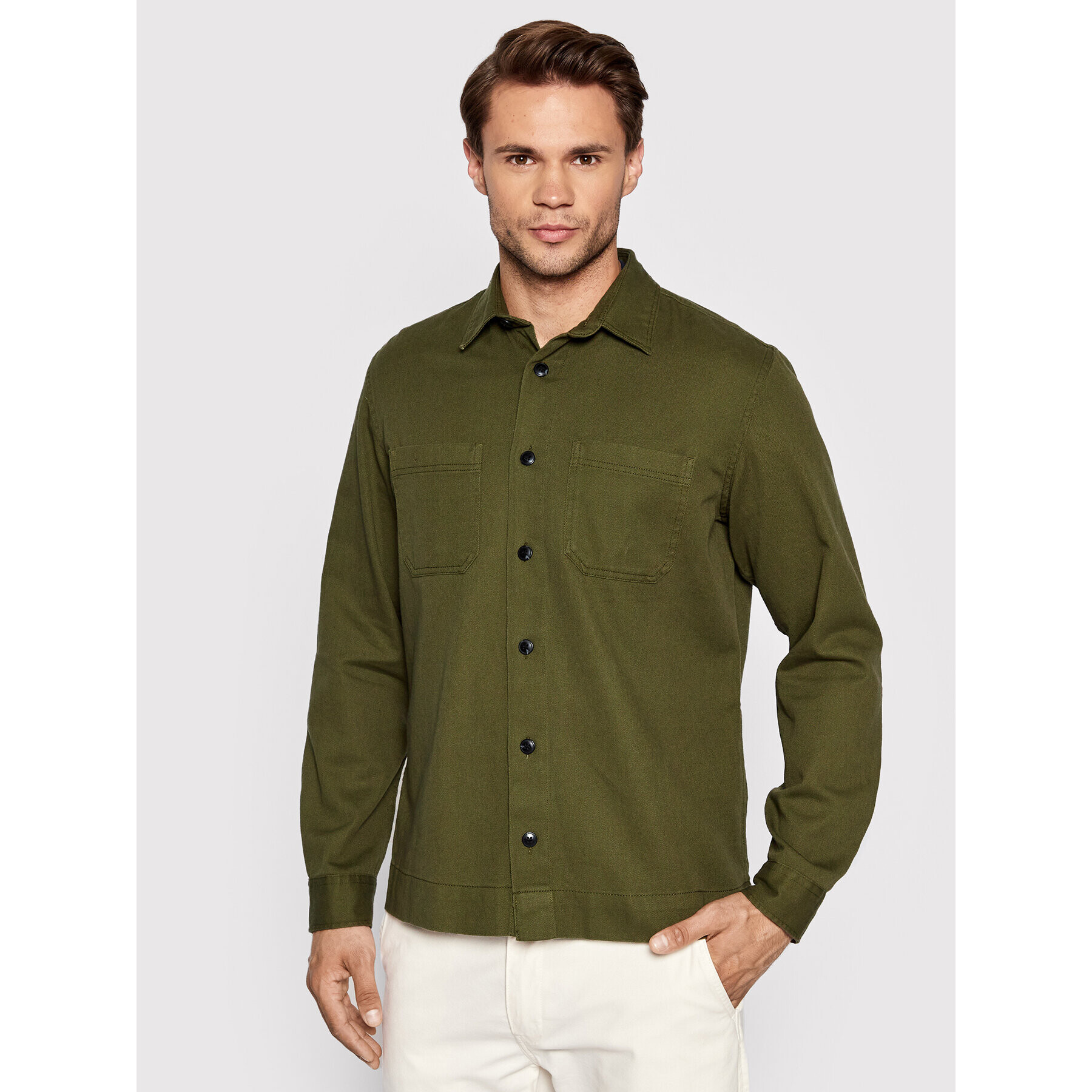 Jack&Jones PREMIUM Cămașă Logan 12204288 Verde Regular Fit - Pled.ro