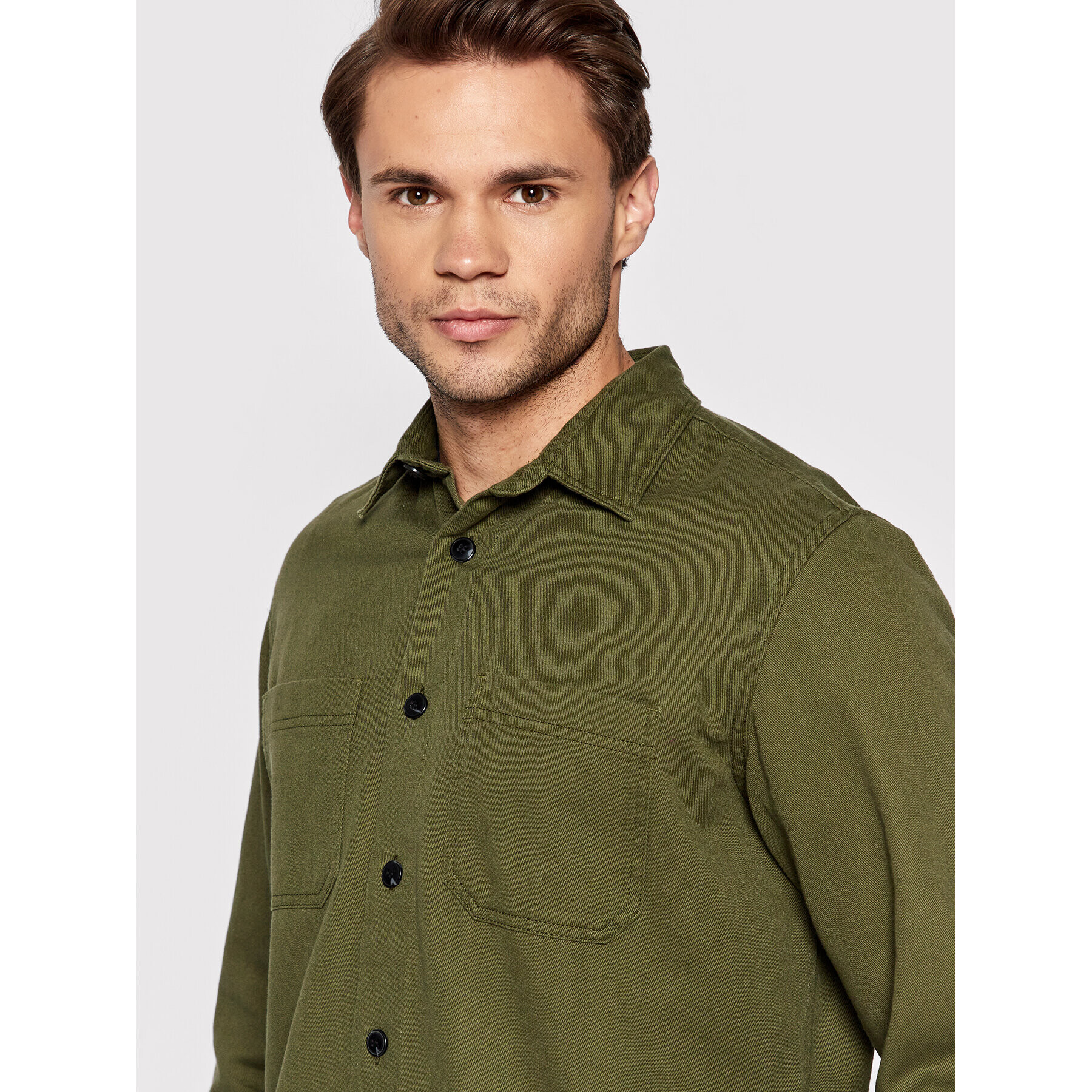 Jack&Jones PREMIUM Cămașă Logan 12204288 Verde Regular Fit - Pled.ro