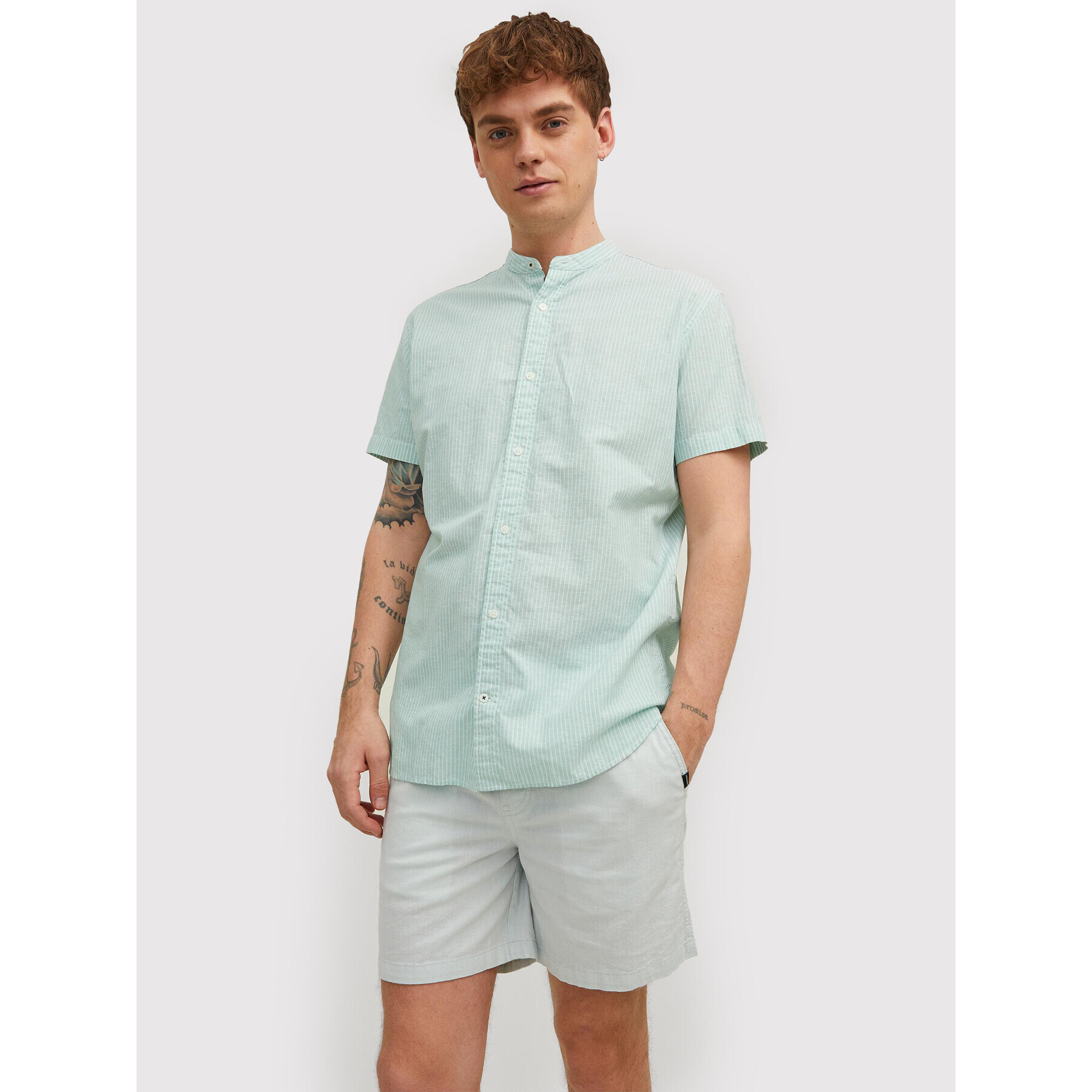 Jack&Jones PREMIUM Cămașă Summer 12208479 Verde Slim Fit - Pled.ro