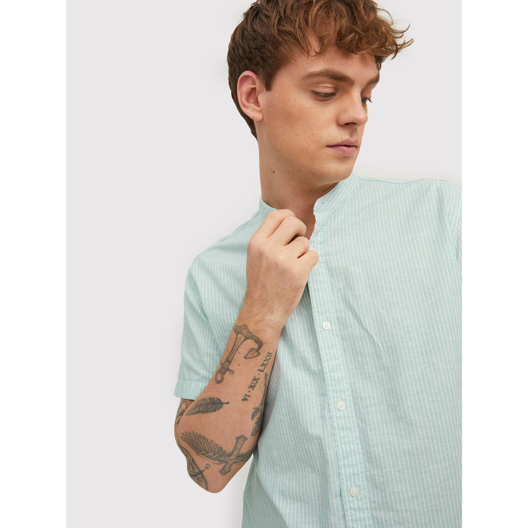 Jack&Jones PREMIUM Cămașă Summer 12208479 Verde Slim Fit - Pled.ro