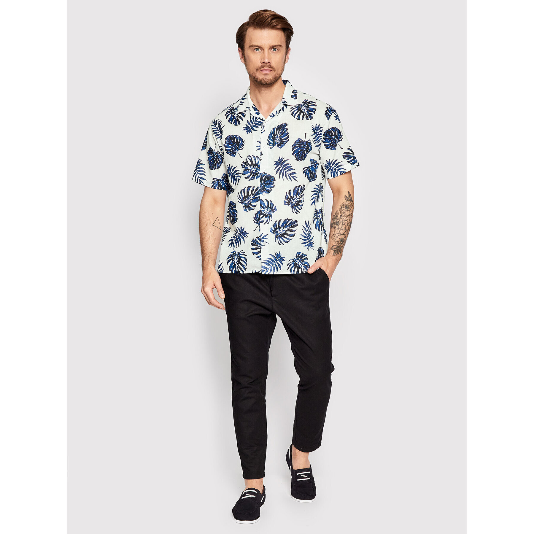 Jack&Jones PREMIUM Cămașă Summer 12208796 Alb Relaxed Fit - Pled.ro