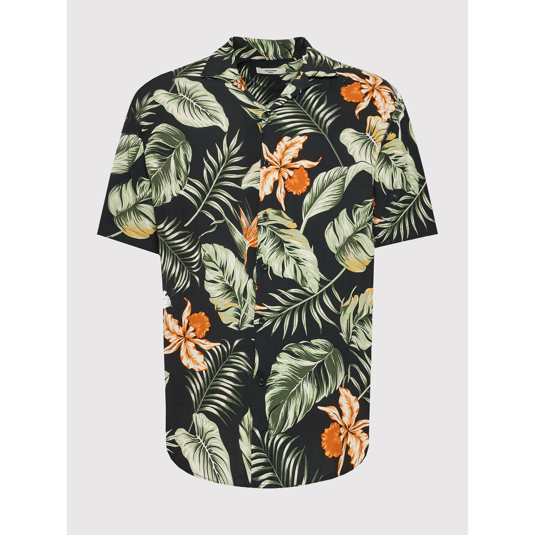 Jack&Jones PREMIUM Cămașă Tropic 12202240 Negru Relaxed Fit - Pled.ro