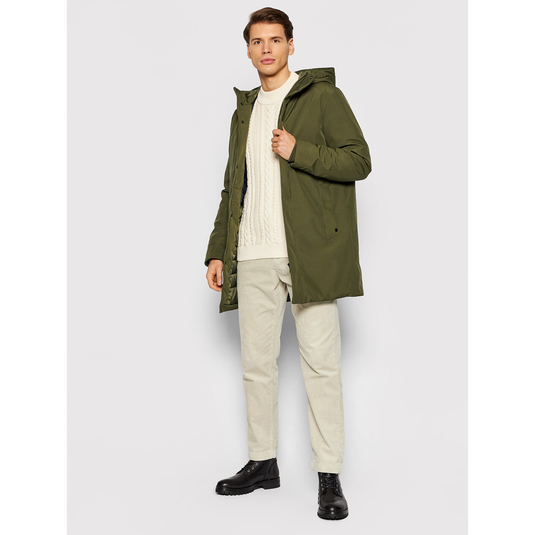 Jack&Jones PREMIUM Geacă Reid 12192160 Verde Regular Fit - Pled.ro