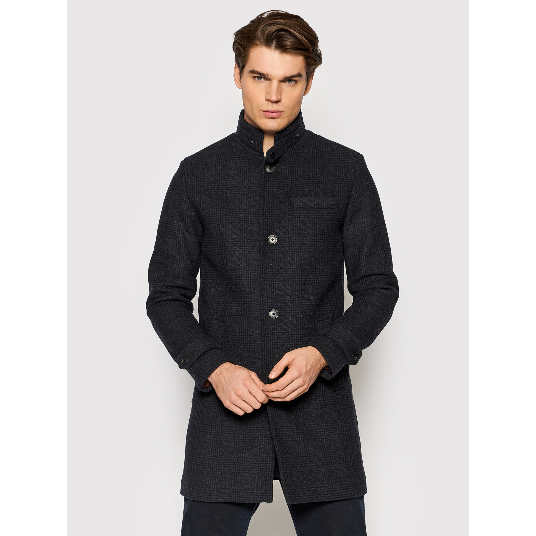 Jack&Jones PREMIUM Palton de lână Blamelton 12177644 Gri Regular Fit - Pled.ro