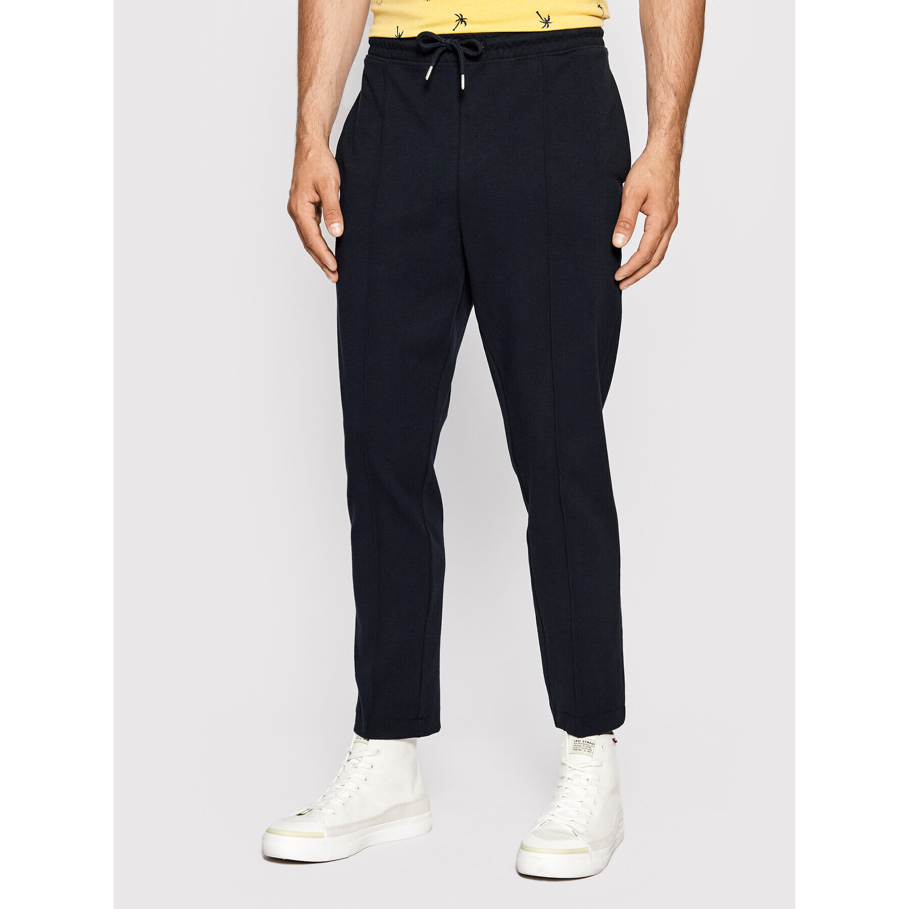 Jack&Jones PREMIUM Pantaloni trening Jonathan 12205766 Bleumarin Tapered Fit - Pled.ro