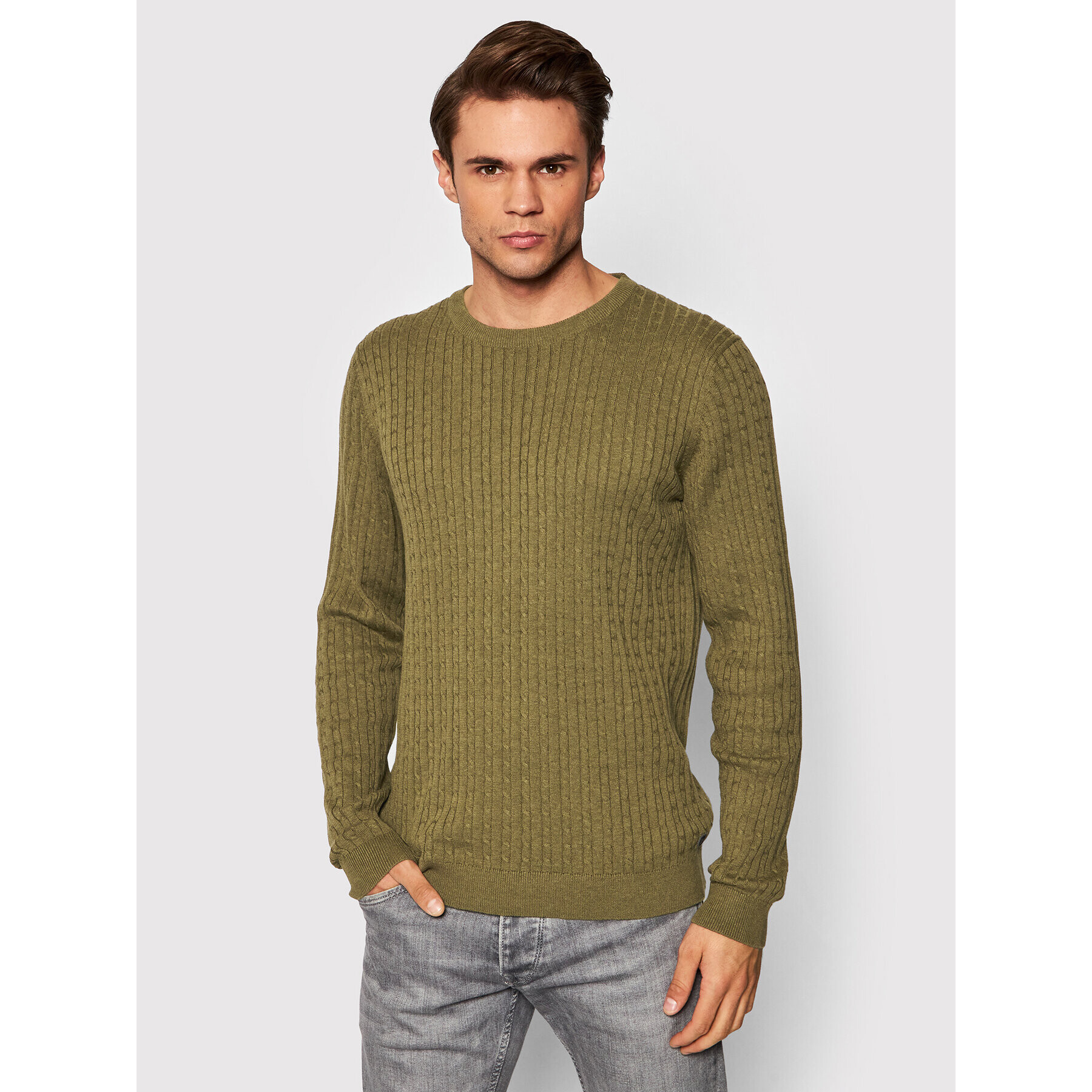 Jack&Jones PREMIUM Pulover Blawinter 12200105 Verde Regular Fit - Pled.ro