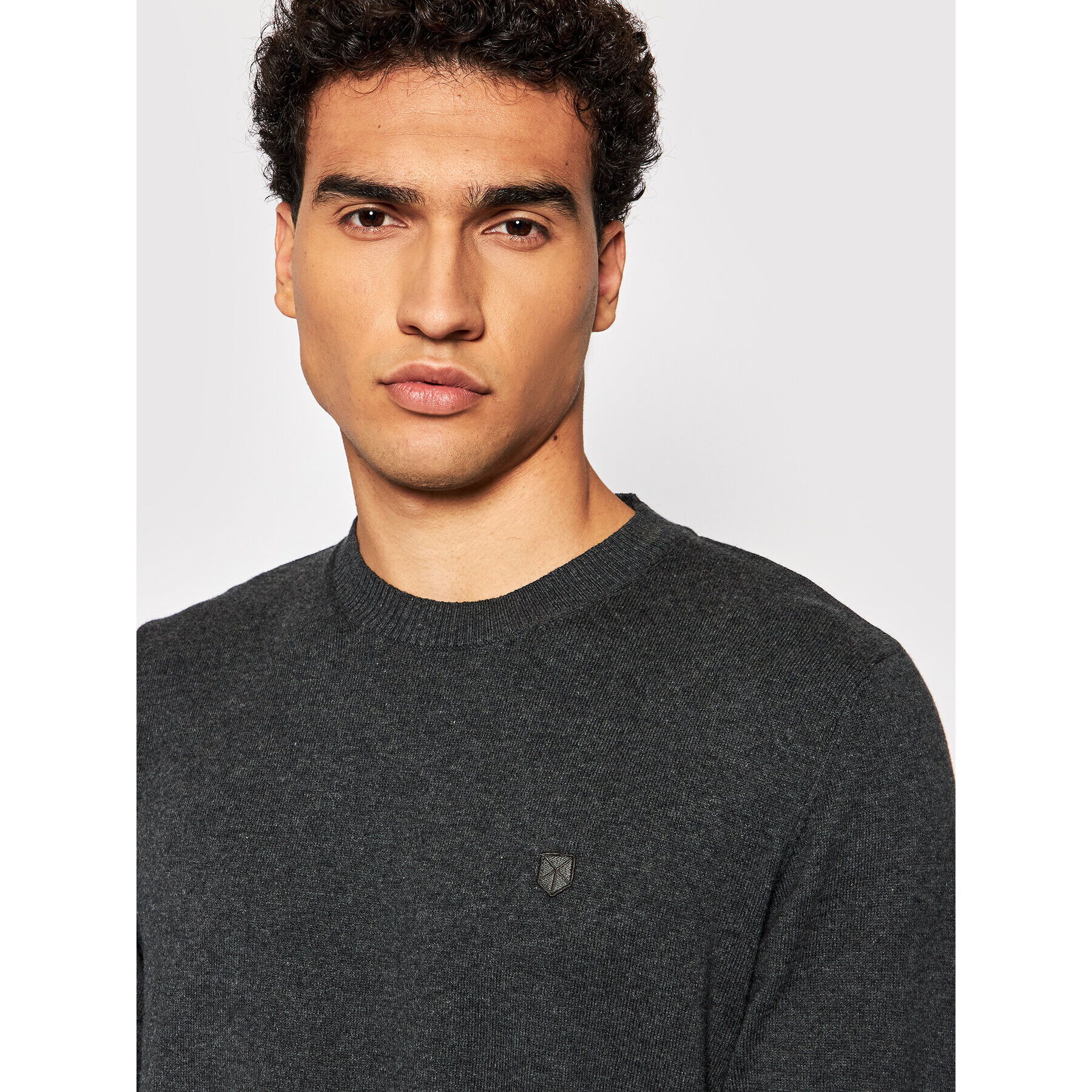 Jack&Jones PREMIUM Pulover Bluray 12192311 Gri Regular Fit - Pled.ro