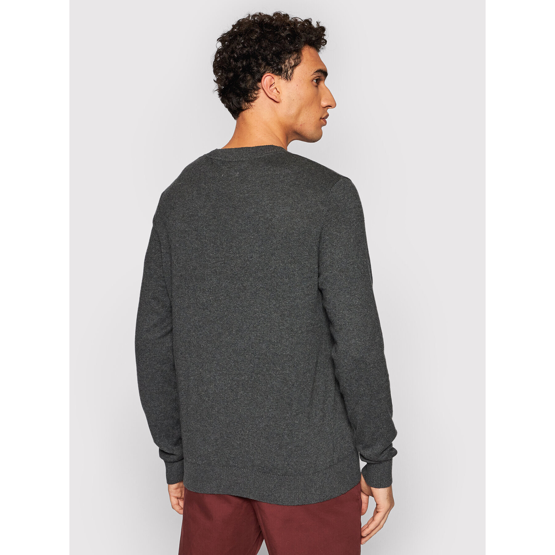 Jack&Jones PREMIUM Pulover Bluray 12195588 Gri Regular Fit - Pled.ro