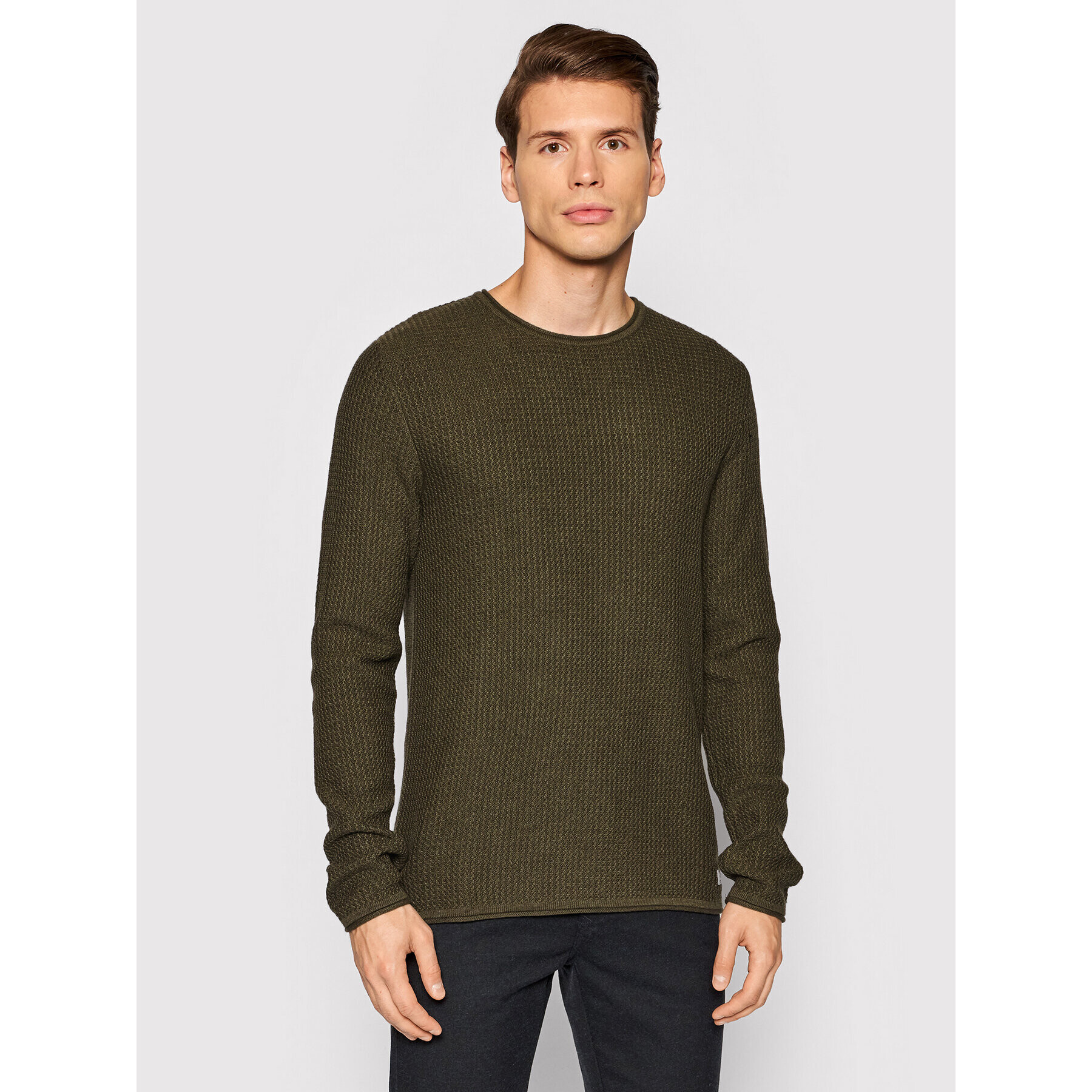 Jack&Jones PREMIUM Pulover Carlos 12179861 Verde Regular Fit - Pled.ro